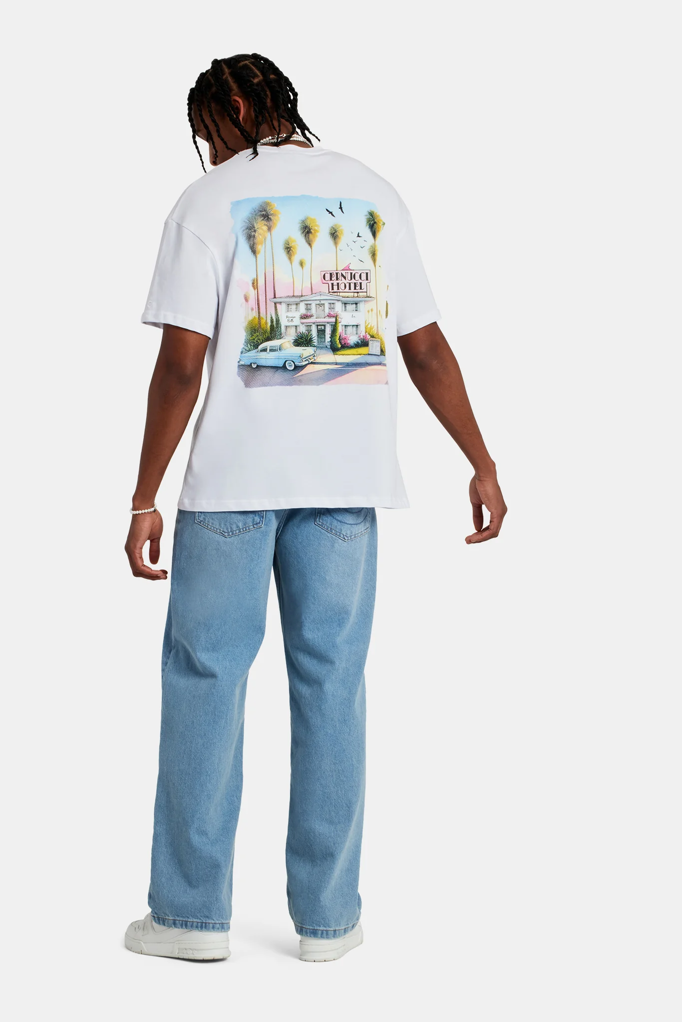 Hotel Oversized T-Shirt - White - Image 2