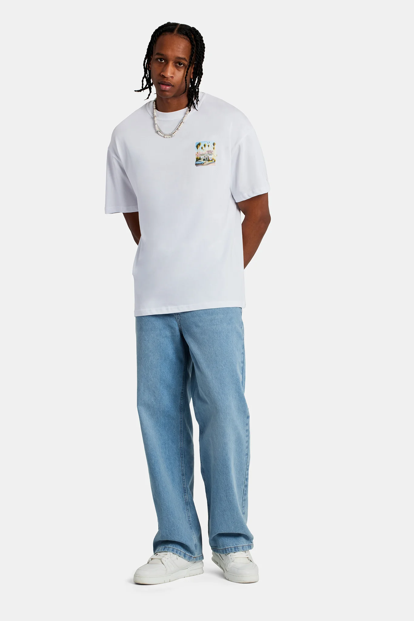 Hotel Oversized T-Shirt - White - Image 3