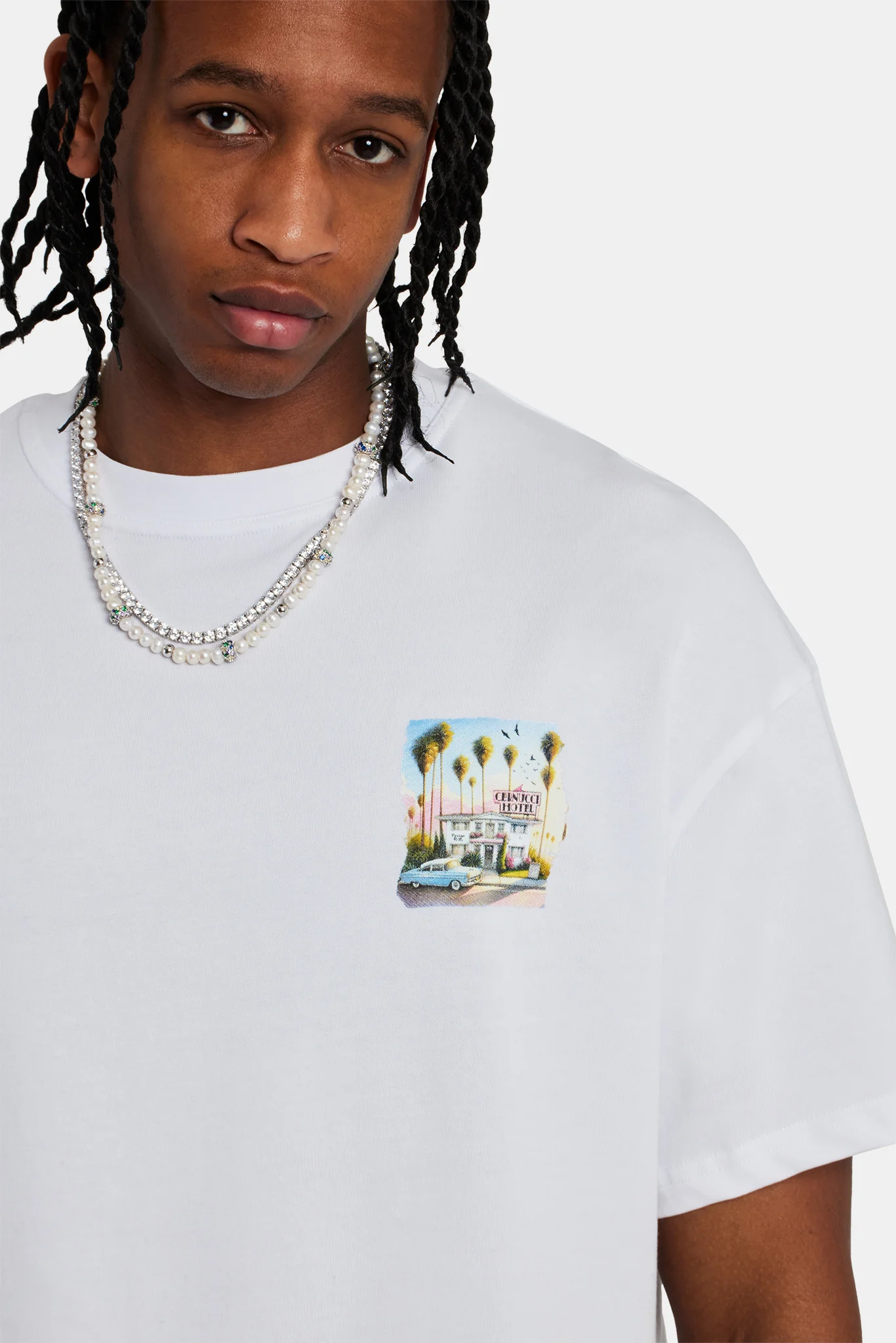 Hotel Oversized T-Shirt - White - Image 4