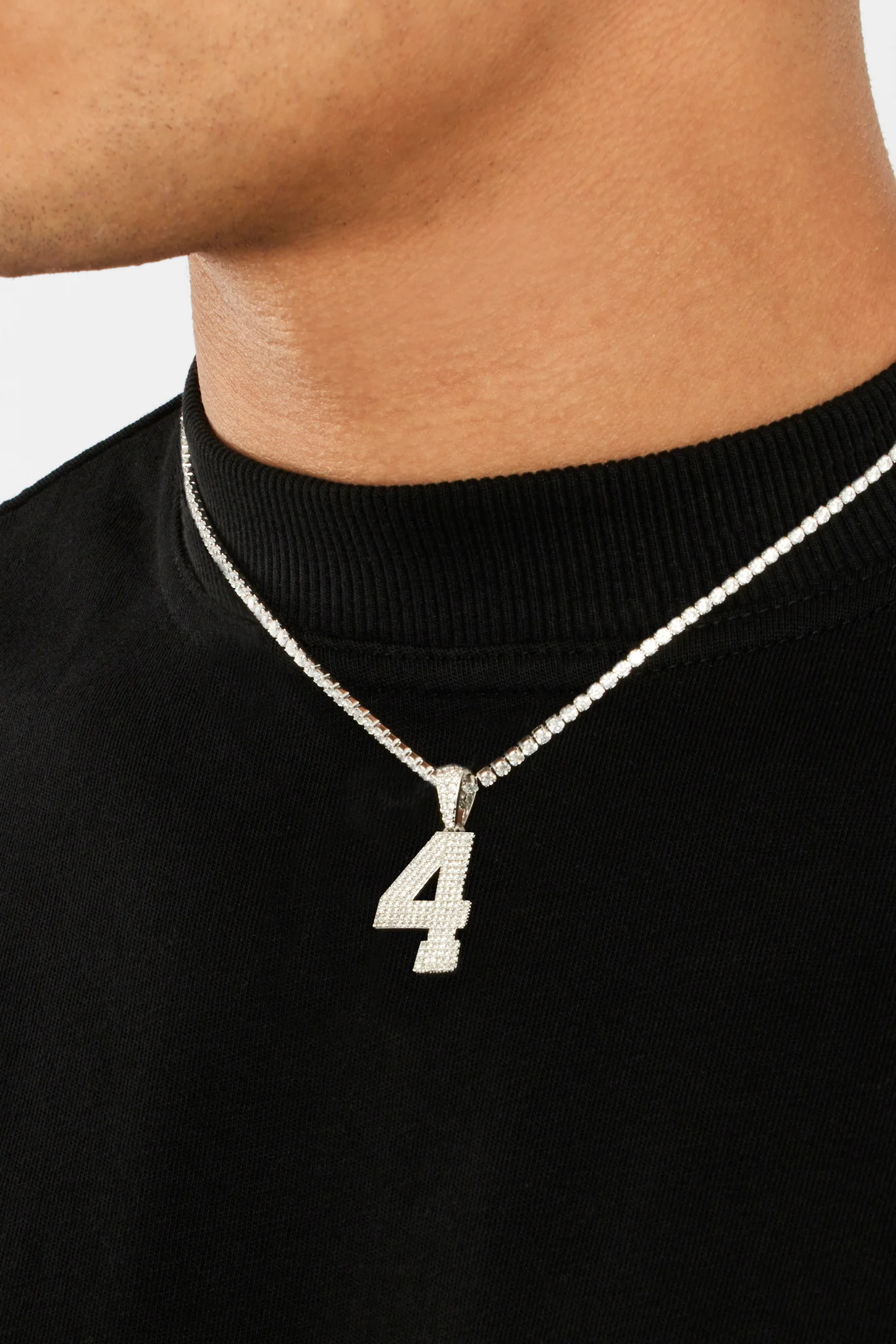 Iced 4 Number Pendant - Image 3