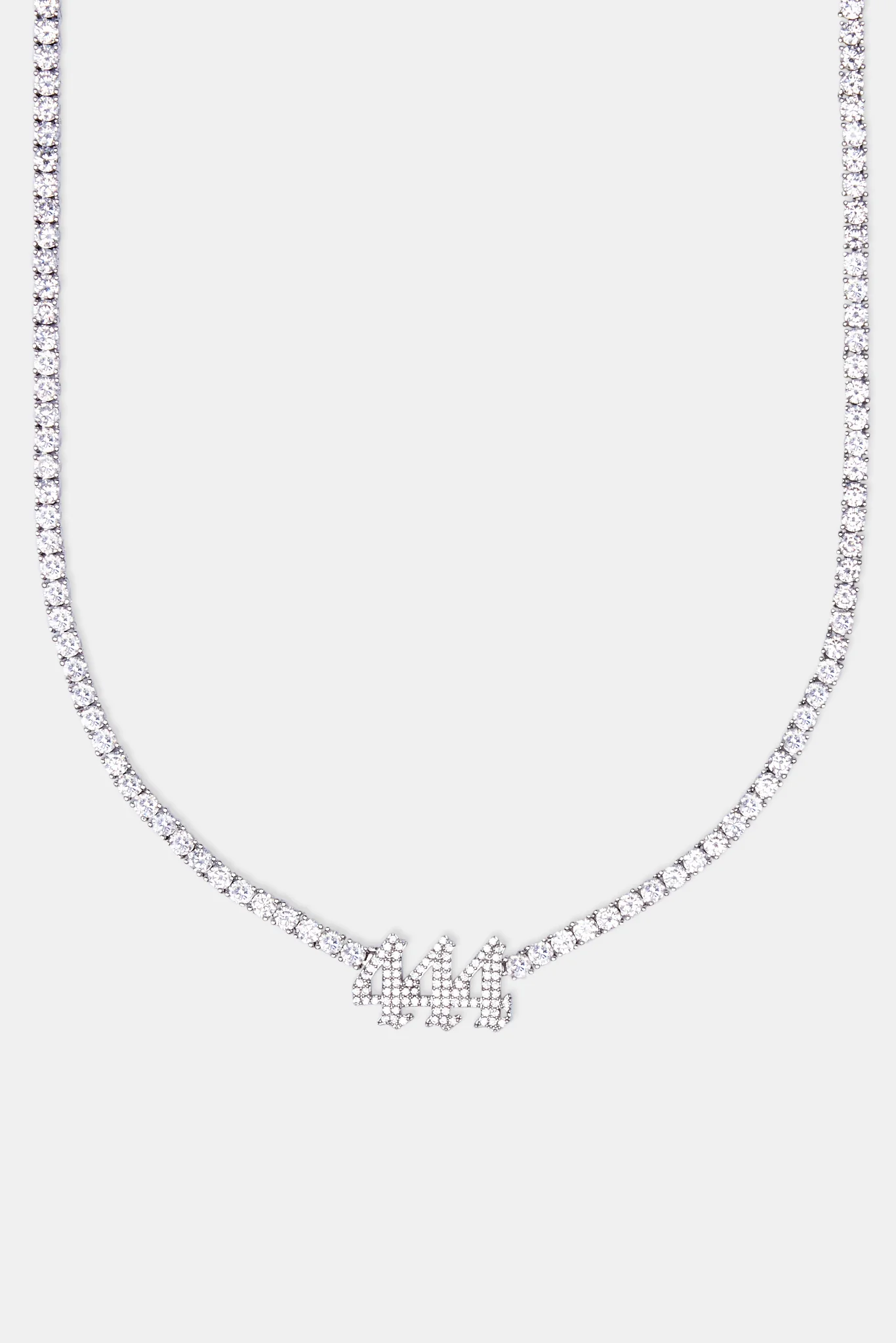 Iced 444 Tennis Chain - White