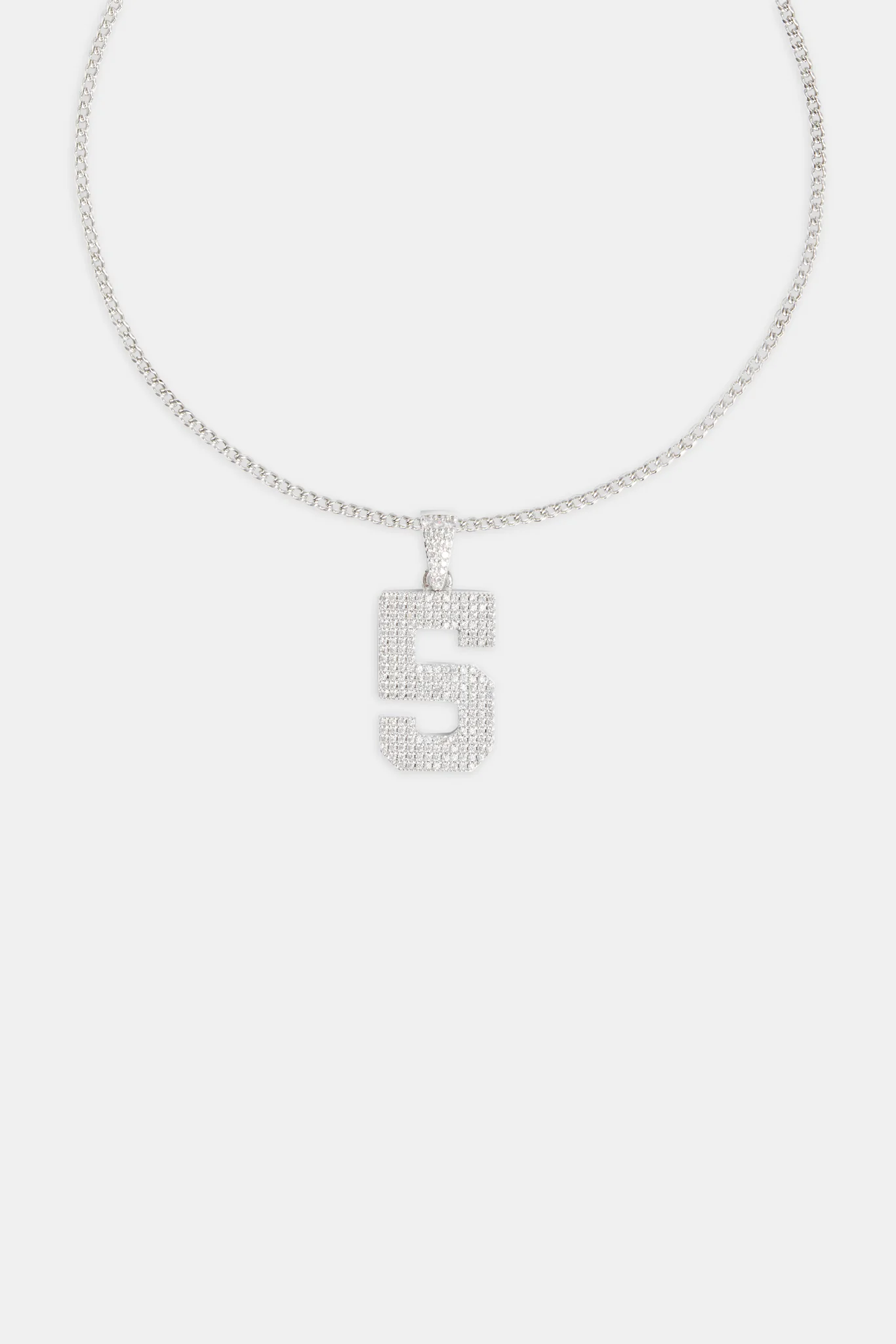 Iced 5 Number Pendant