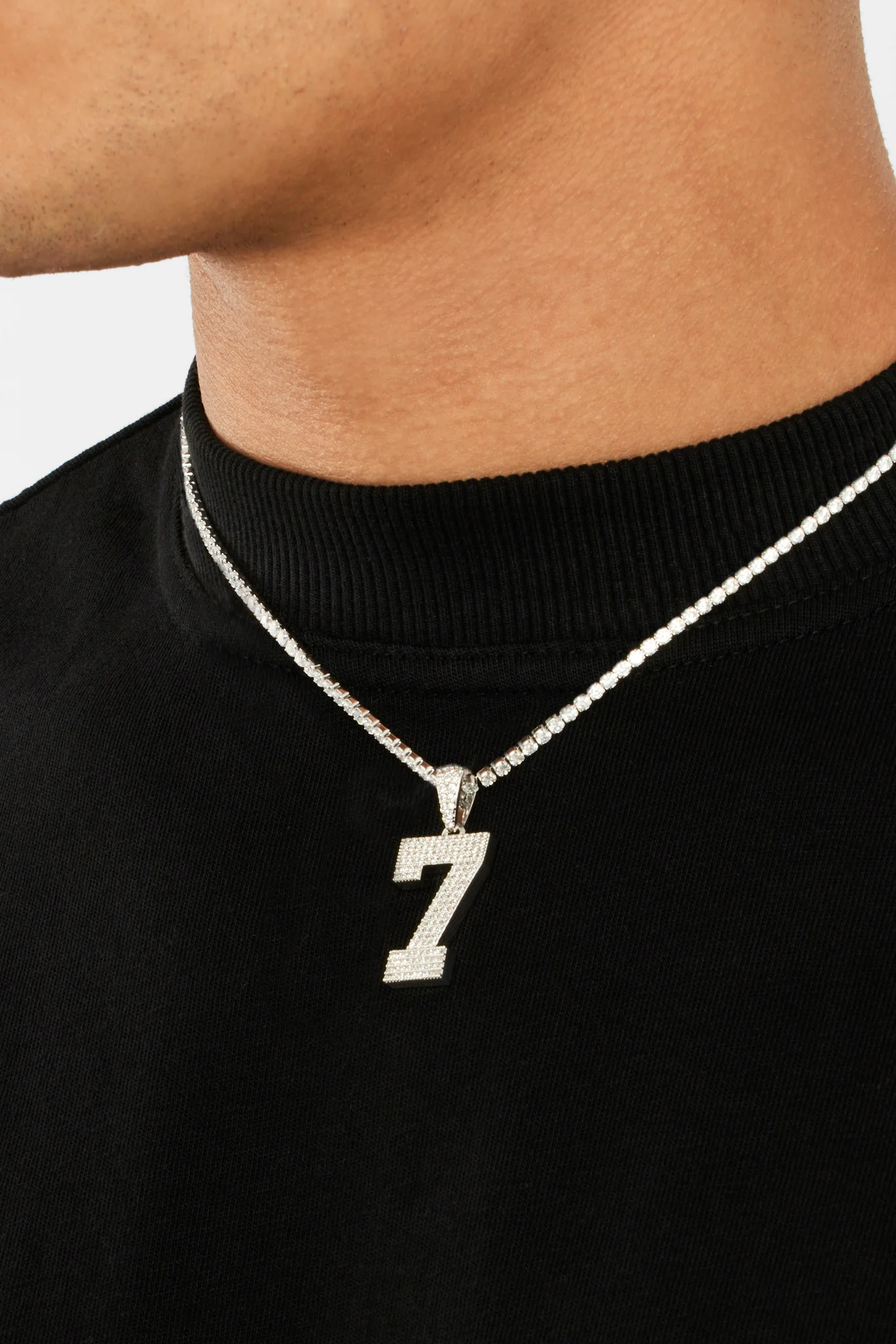 Iced 7 Number Pendant - Image 3