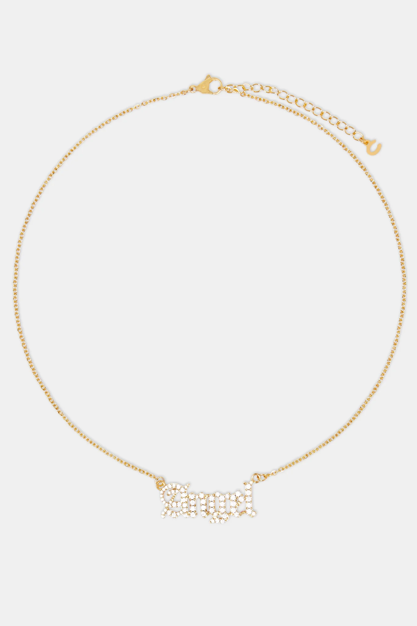 Iced Angel Necklace - Gold