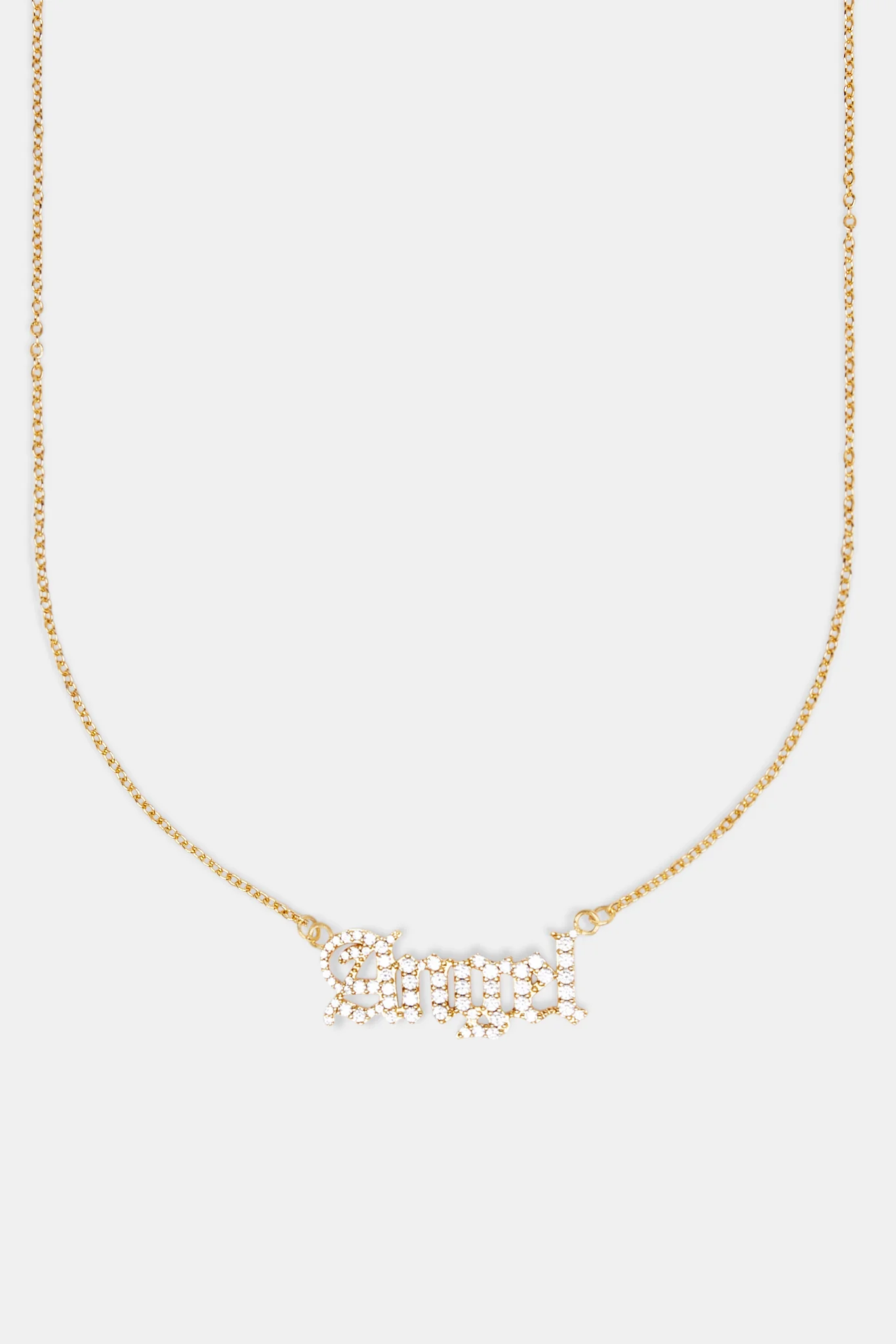 Iced Angel Necklace - Gold - Image 3