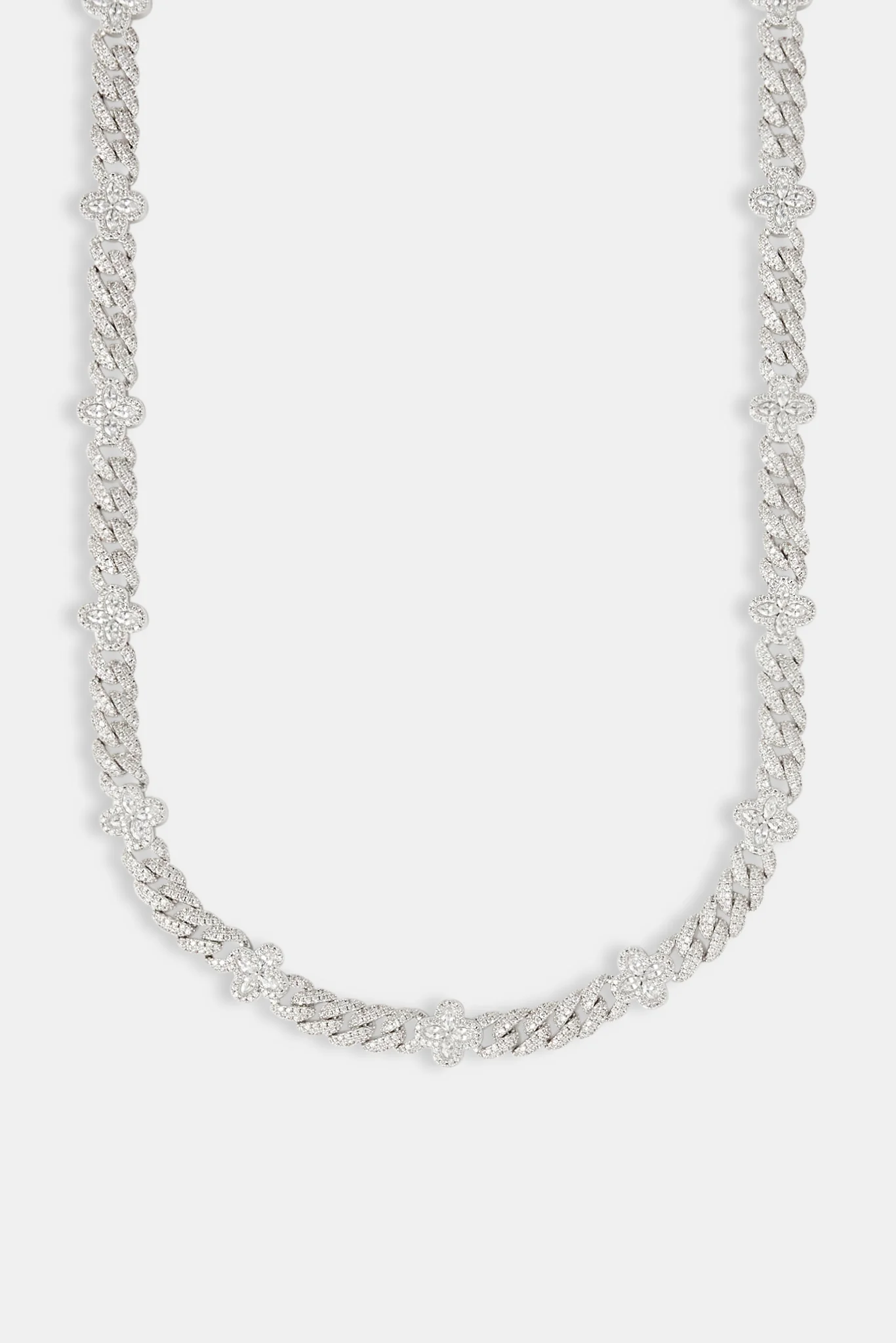Iced Baguette Motif Cuban Chain - 8mm - Image 2