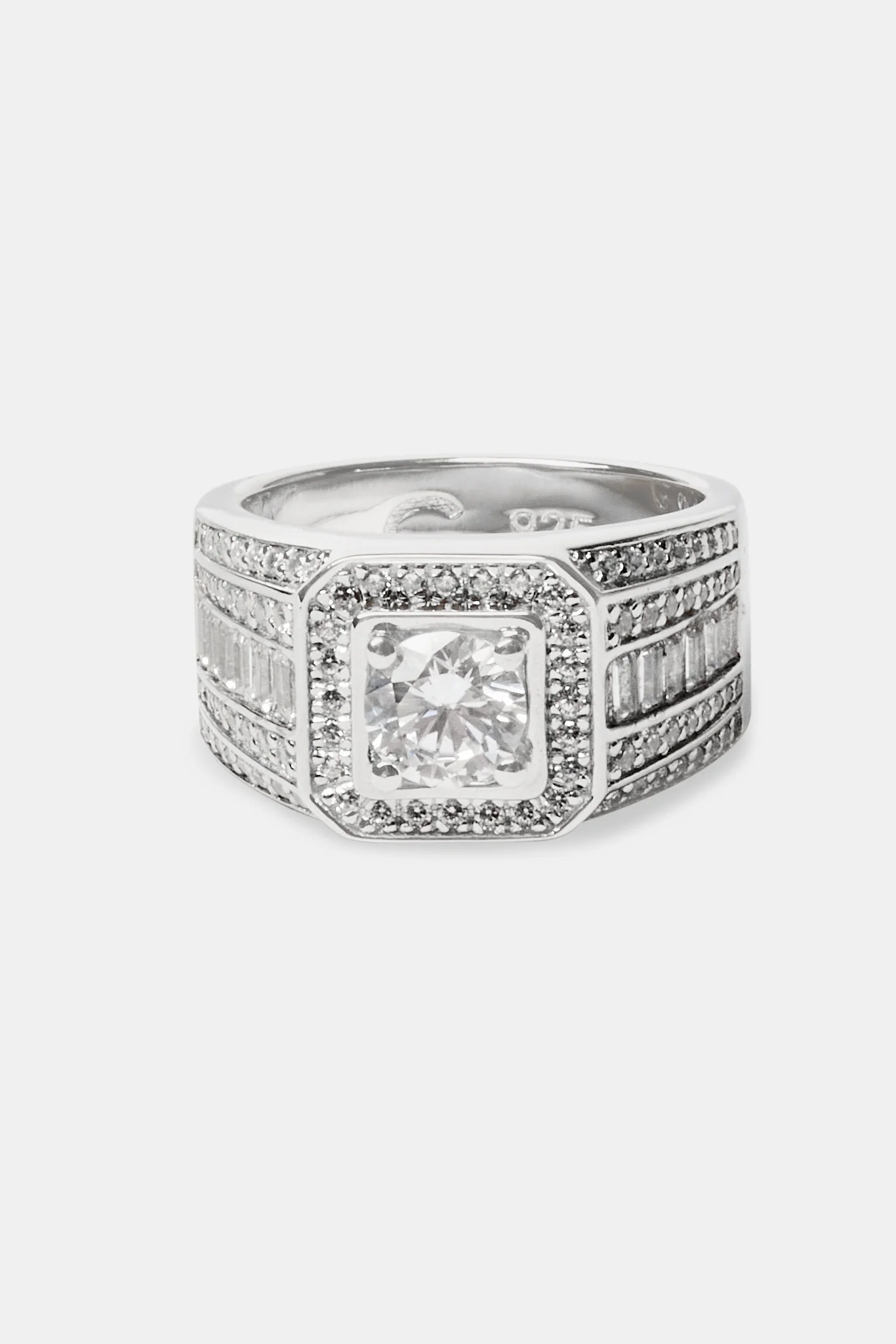 Iced Baguette Stone Ring - 14mm - Image 2