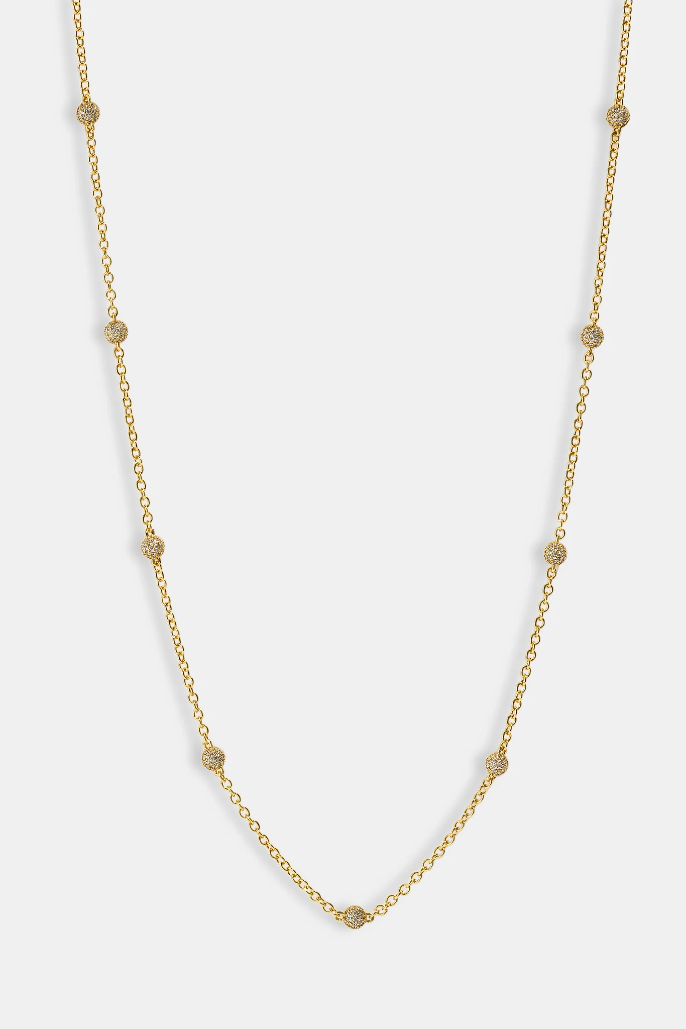 Iced Ball Rolo Chain - 4mm - Gold - Image 4