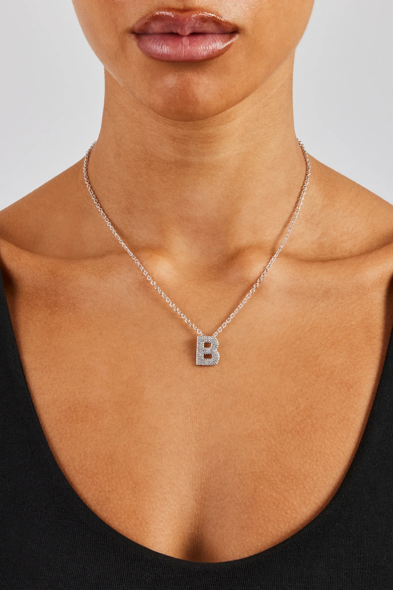 Iced Initial Necklace - 20mm - Image 2