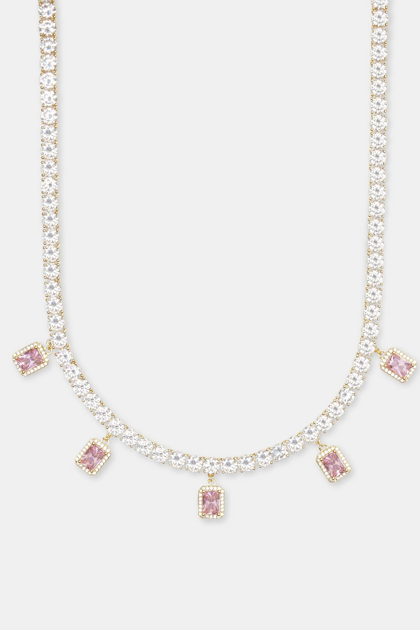 Iced Bezel Tennis Chain - Gold - Image 2