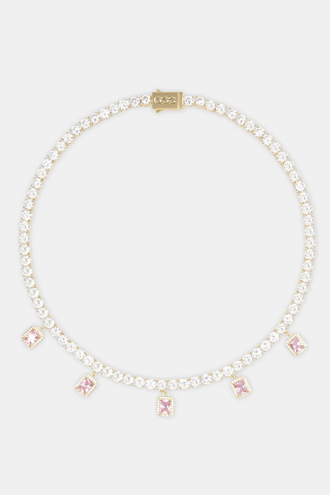 Iced Bezel Tennis Chain - Gold - Image 4