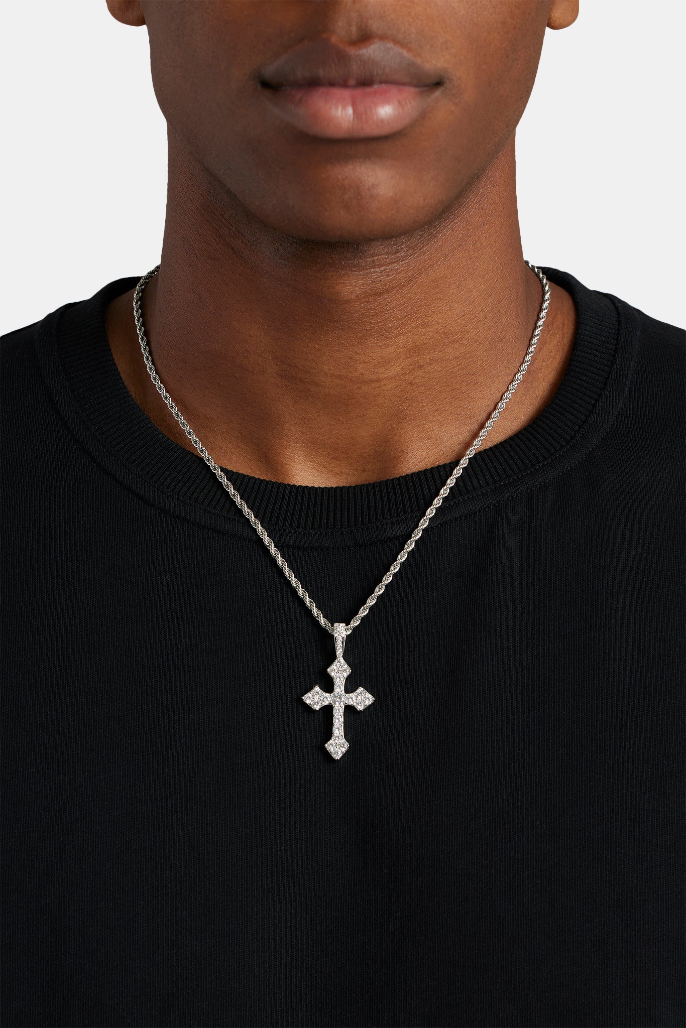 Iced Celtic Cross Pendant - 35mm - Image 2