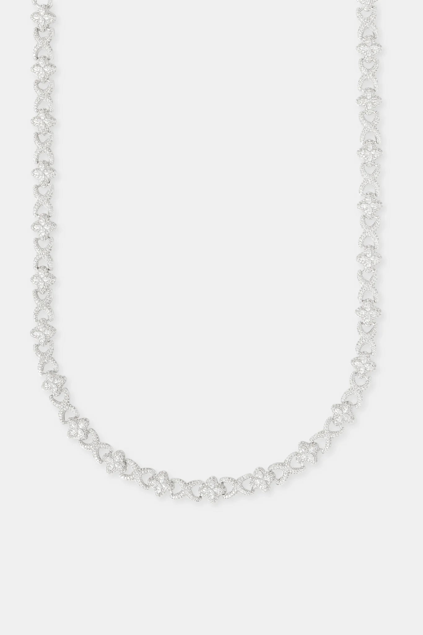 Iced Clear Baguette Motif Infinity Chain - 10mm - Image 2