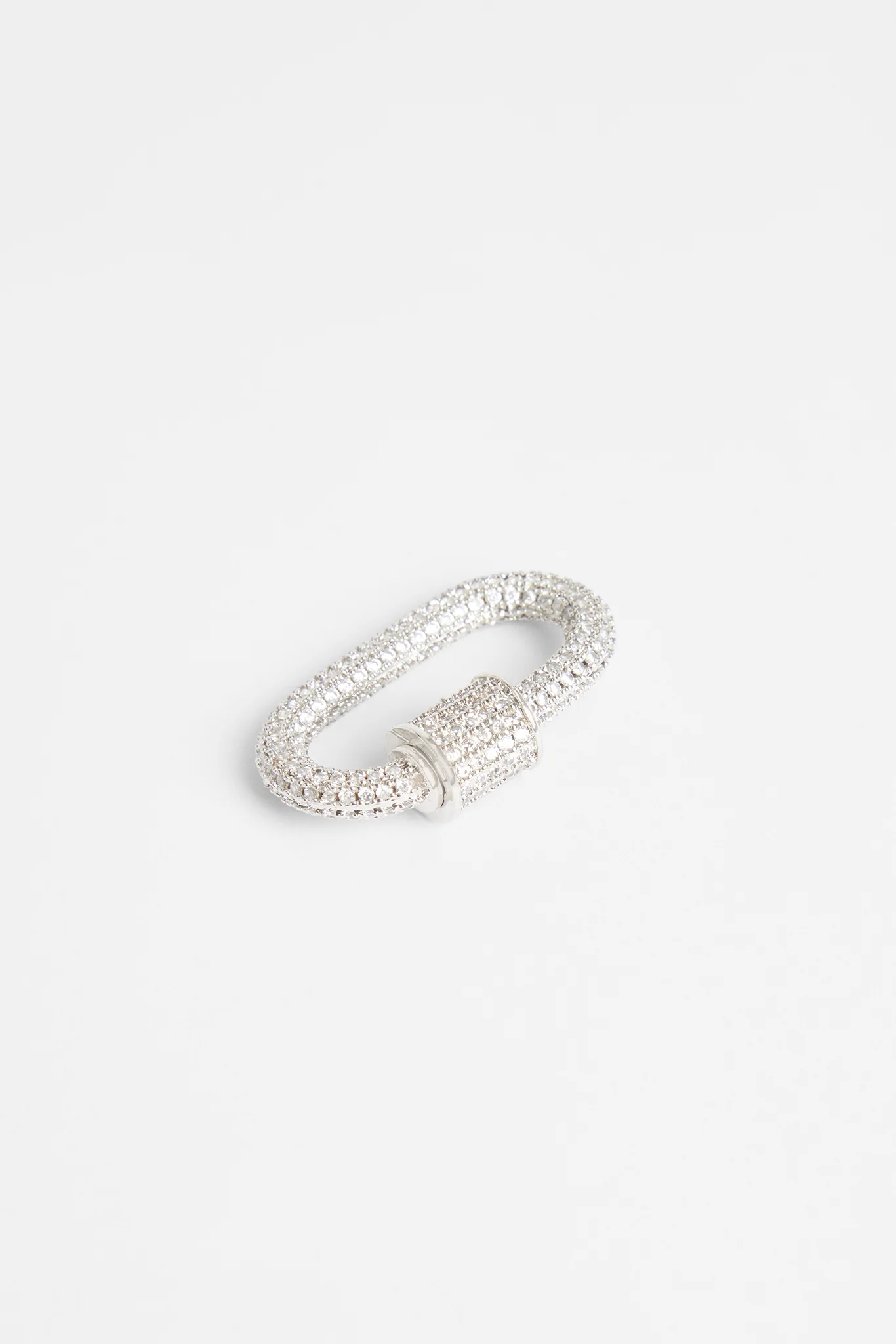 Iced Clear Carabiner Pendant - Image 2
