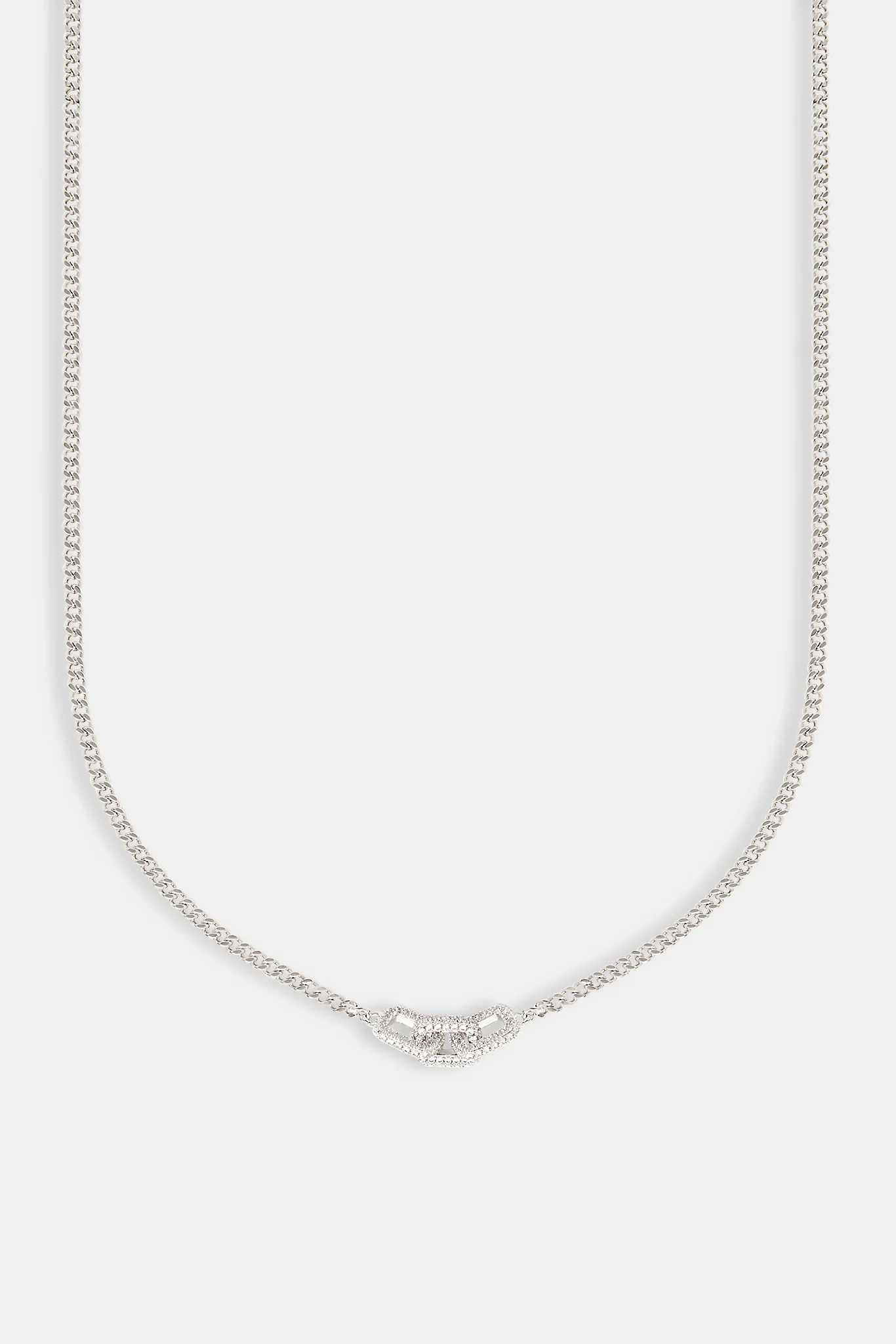 Iced Connecting Links Necklace - 8mm - Image 2