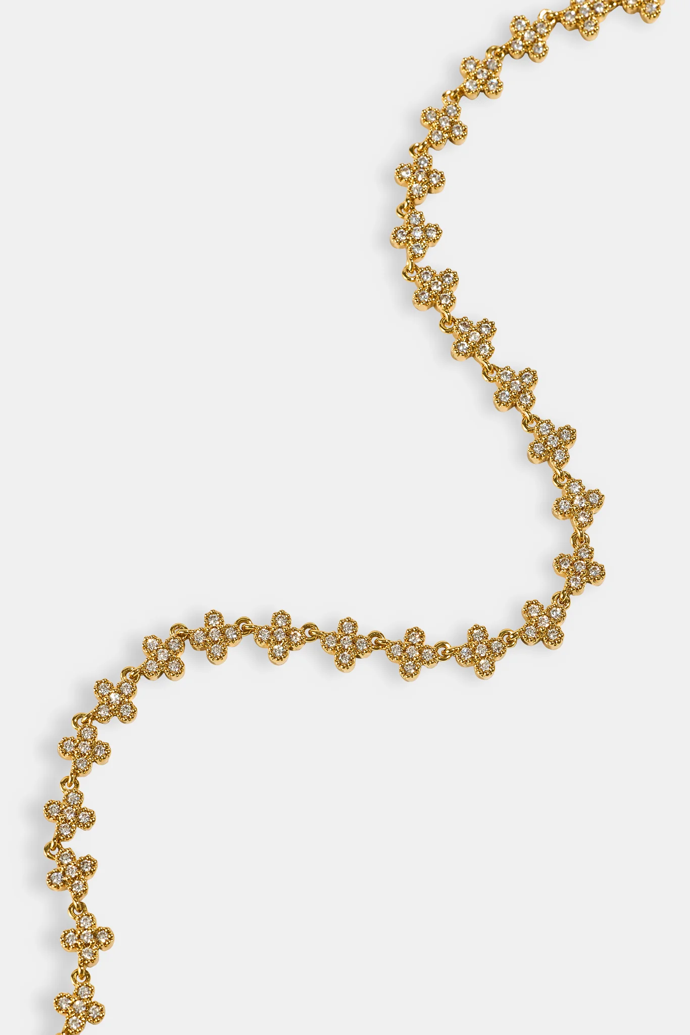 Iced Connecting Motif Chain - 5mm - Gold - Image 4