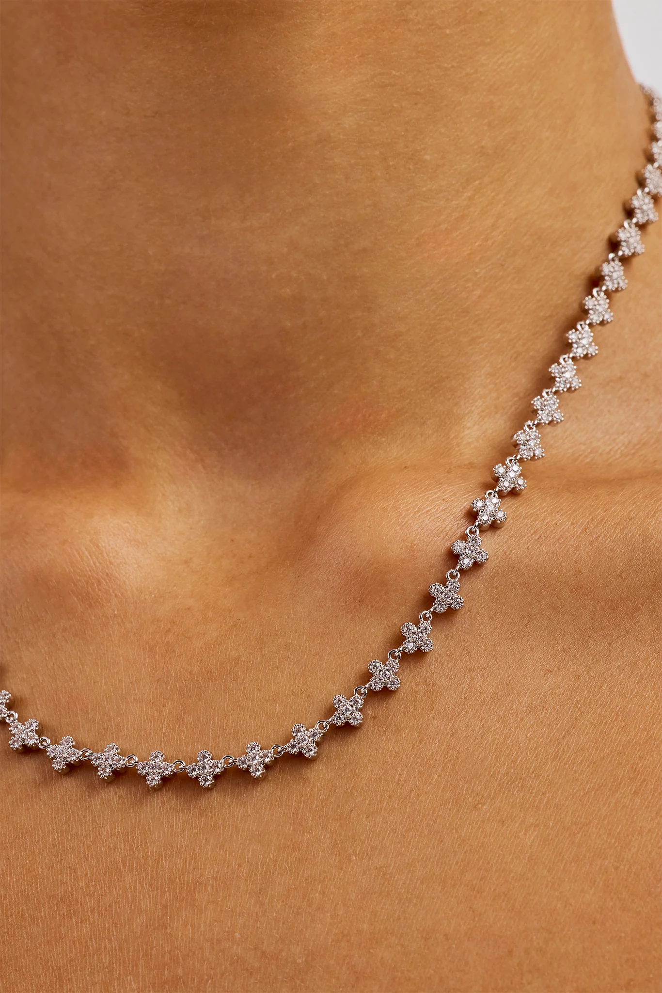 Iced Connecting Motif Chain - 5mm - White - Image 2