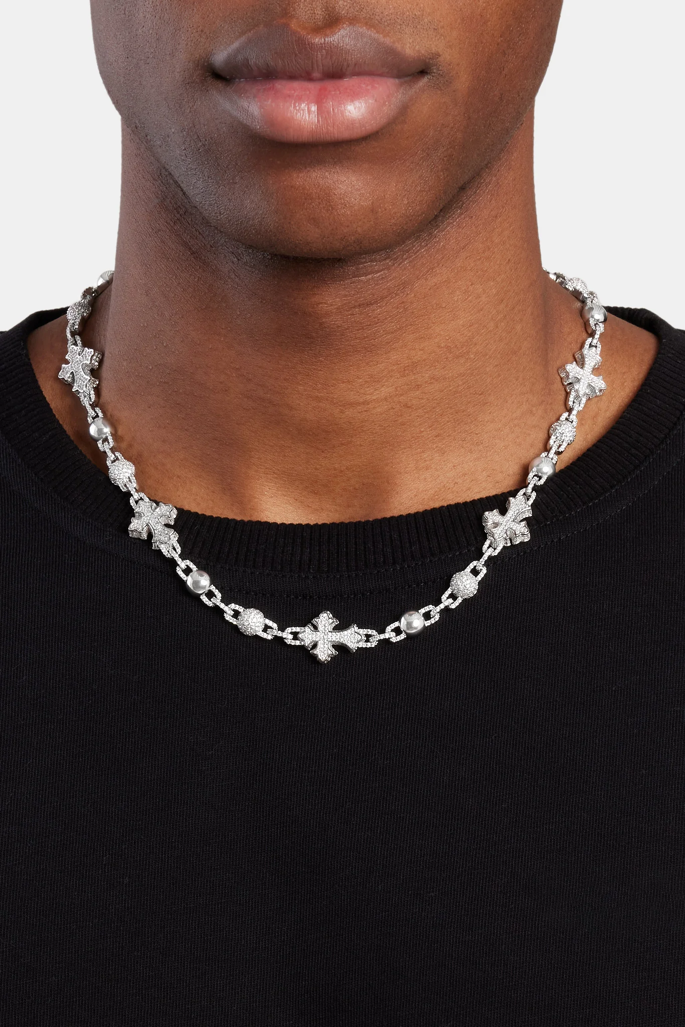 Iced Cross Ball Chain - Image 2