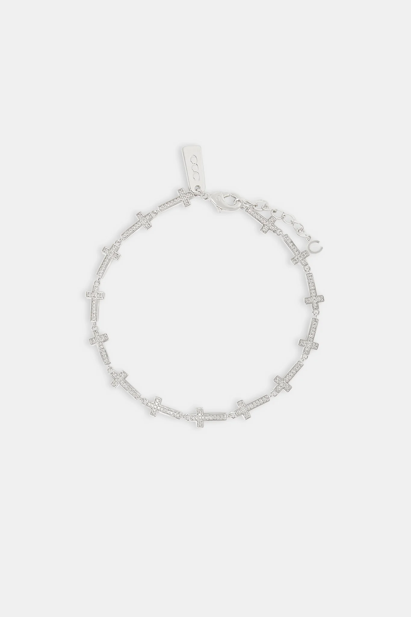 Iced Cross Connecting Bracelet - 6mm - Image 2