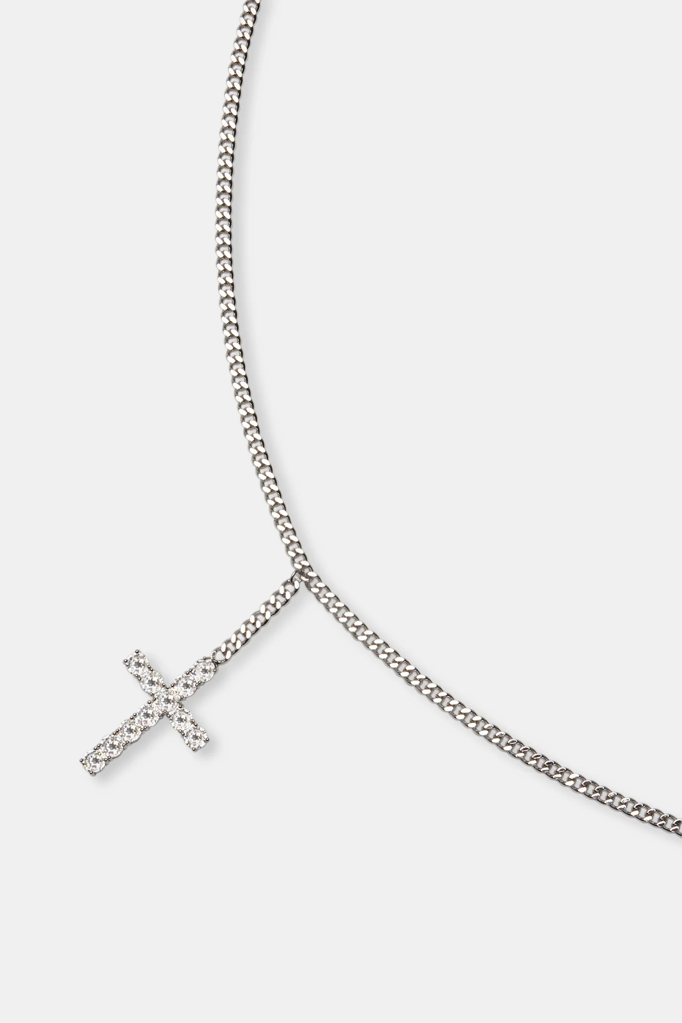 Iced Cross Cuban Belly Chain - Image 2