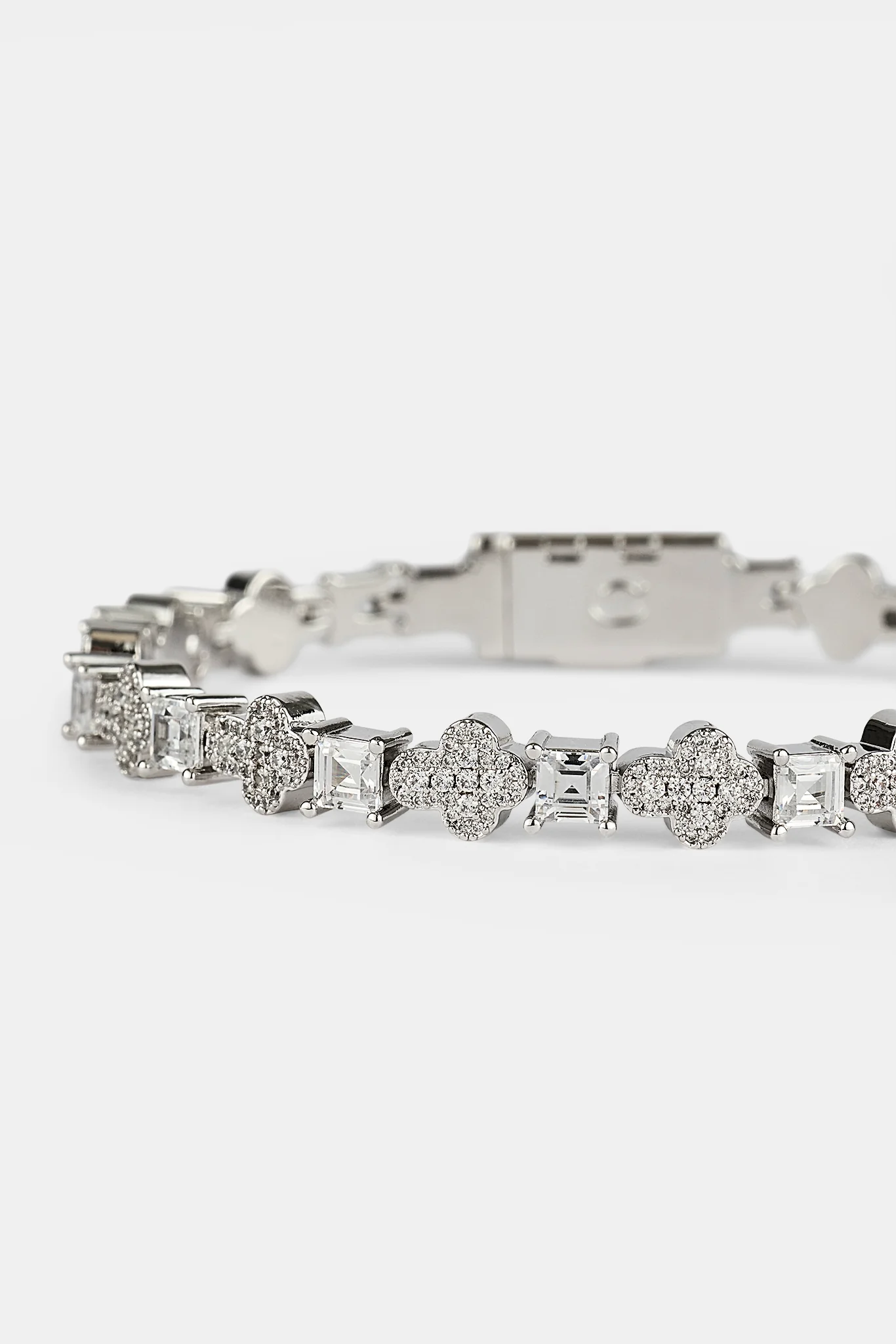 Iced Cross & Stone Bracelet - 6mm - Image 2