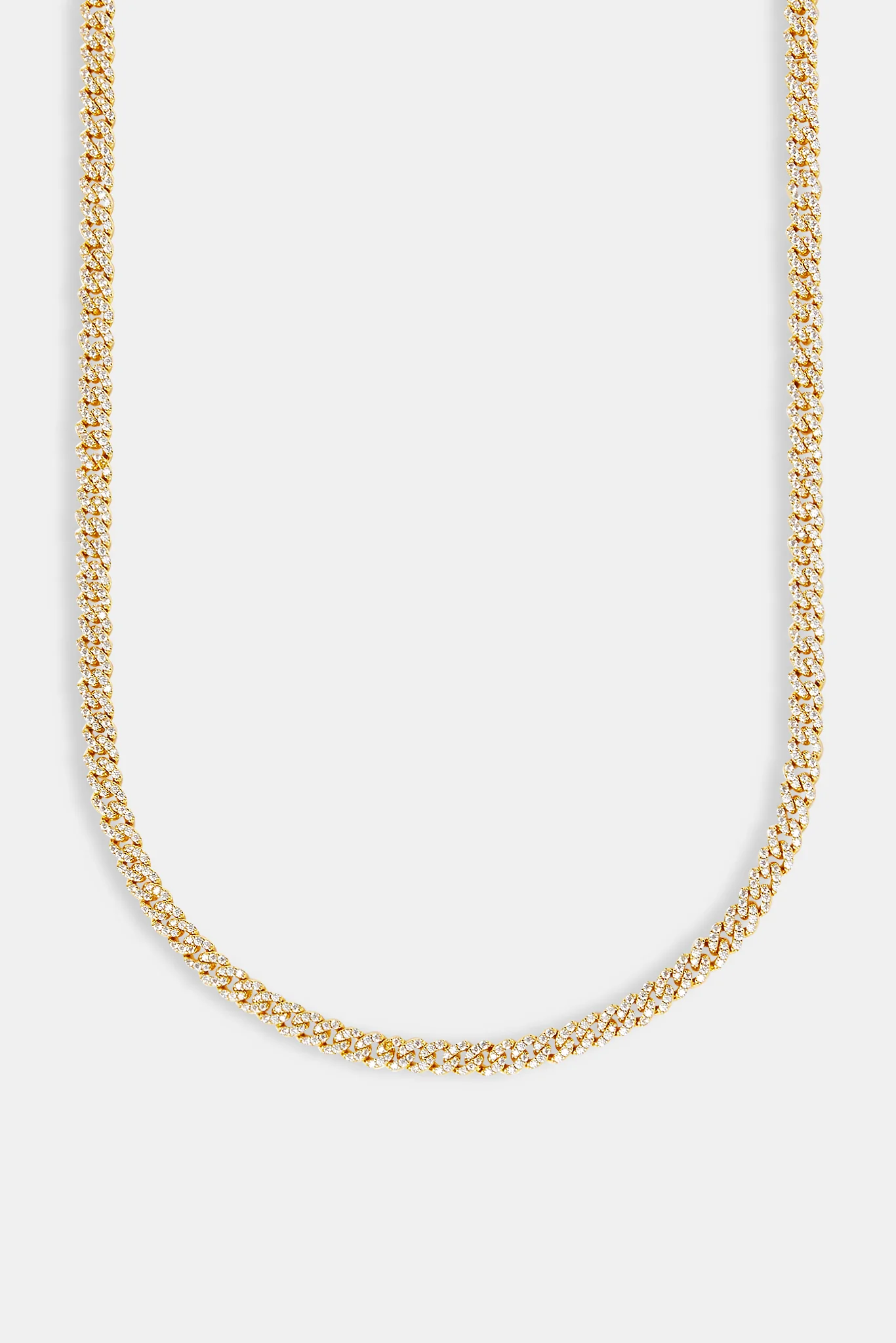 Iced Cuban Link Chain - 5mm - Gold - Image 2