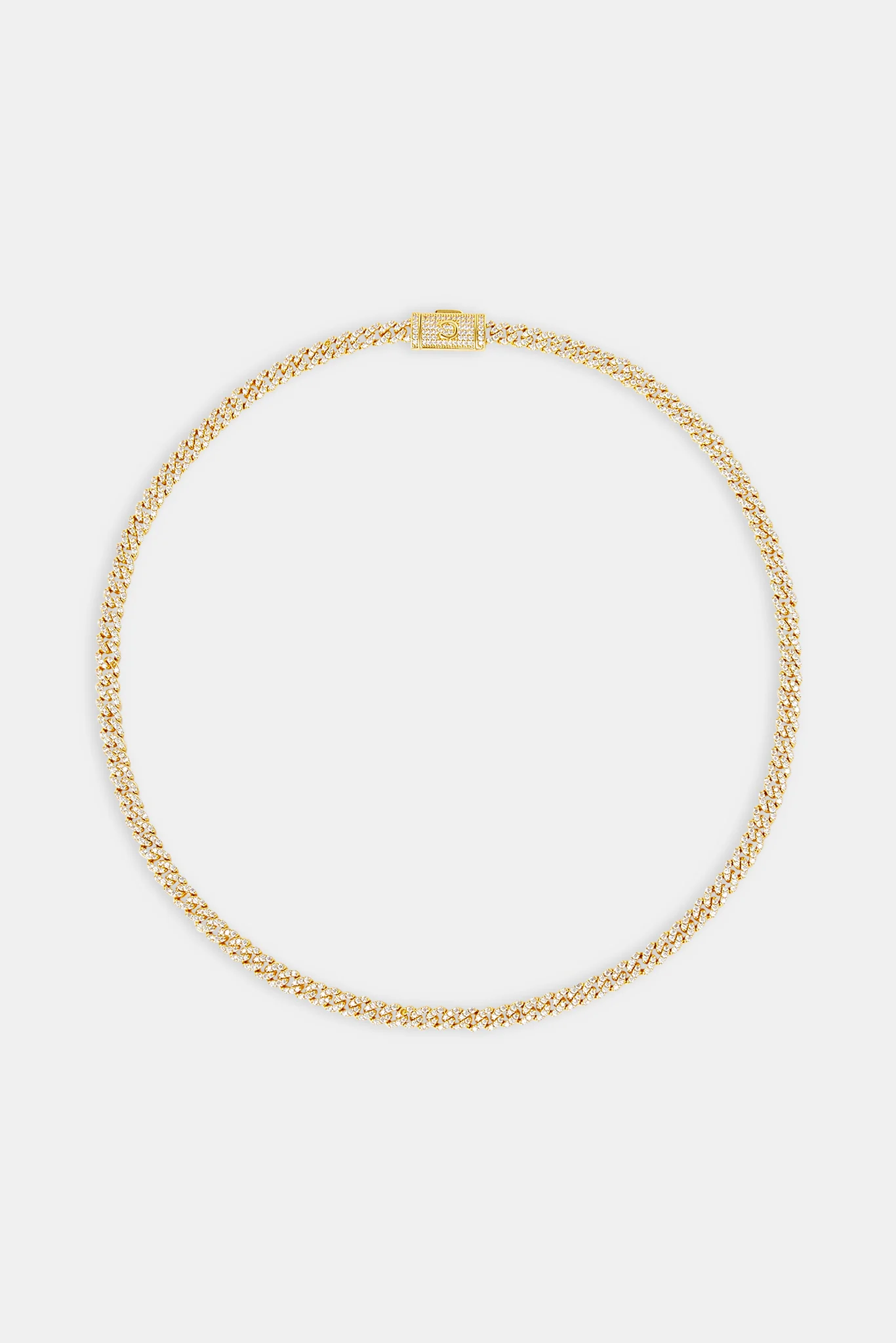 Iced Cuban Link Chain - 5mm - Gold - Image 3