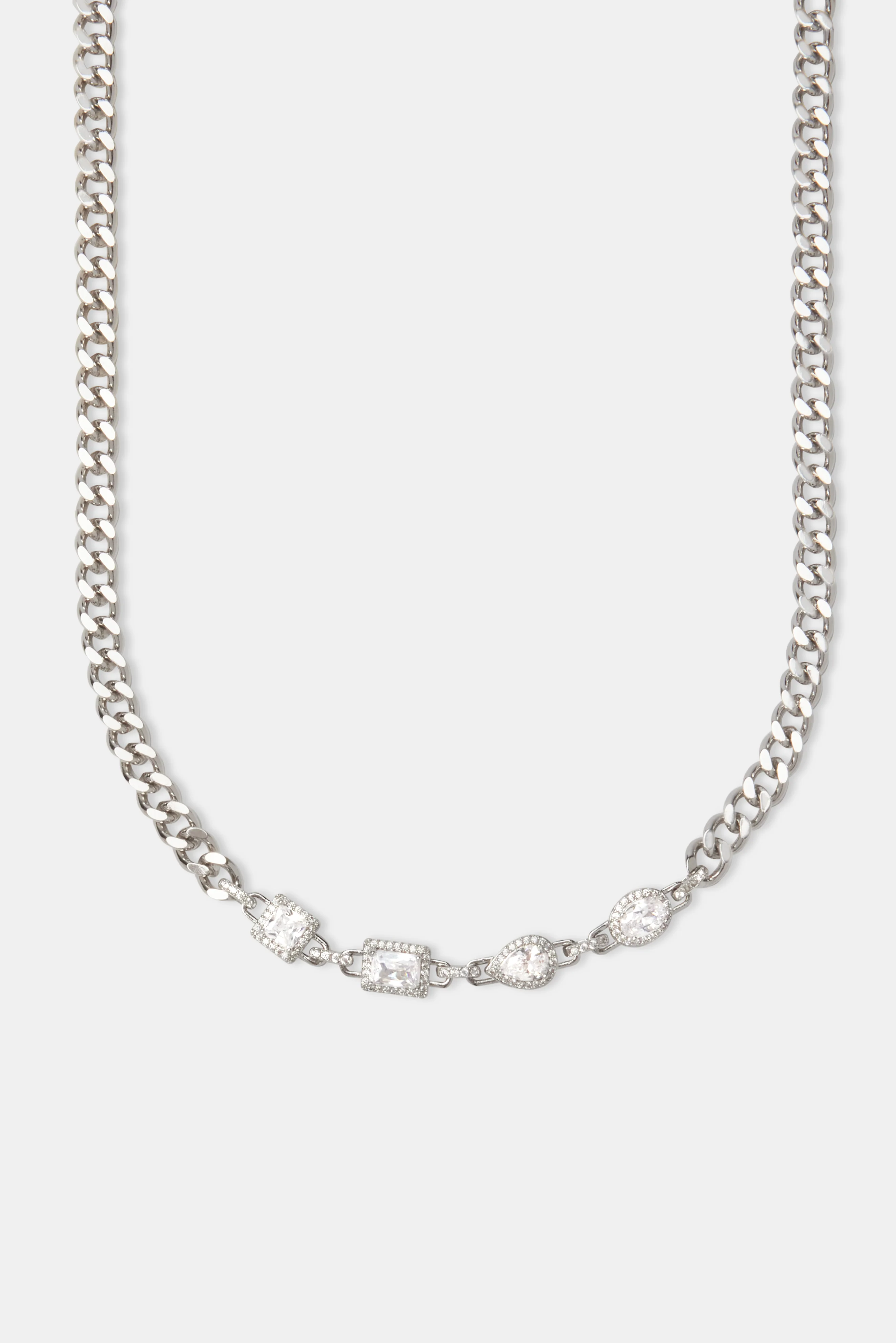 Iced Cuban Link Mixed Gemstone Chain - 8mm - Image 2