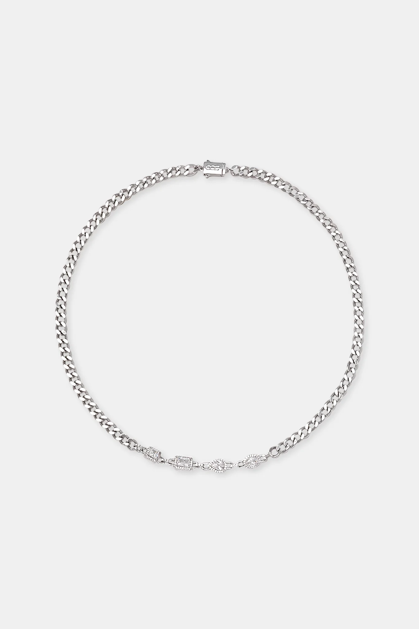 Iced Cuban Link Mixed Gemstone Chain - 8mm - Image 4