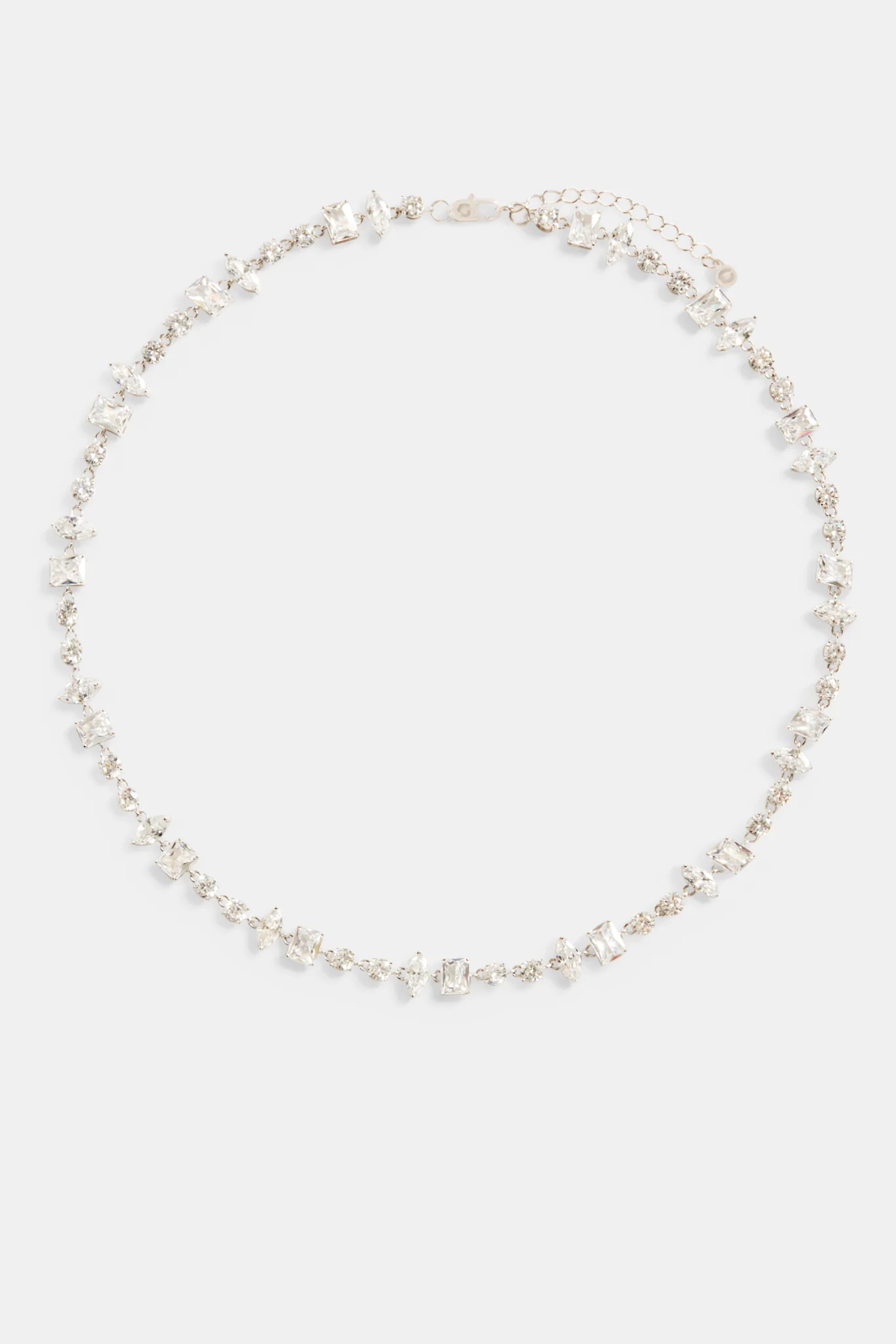 Iced CZ Clear Mixed Shape Tennis Chain - Image 3