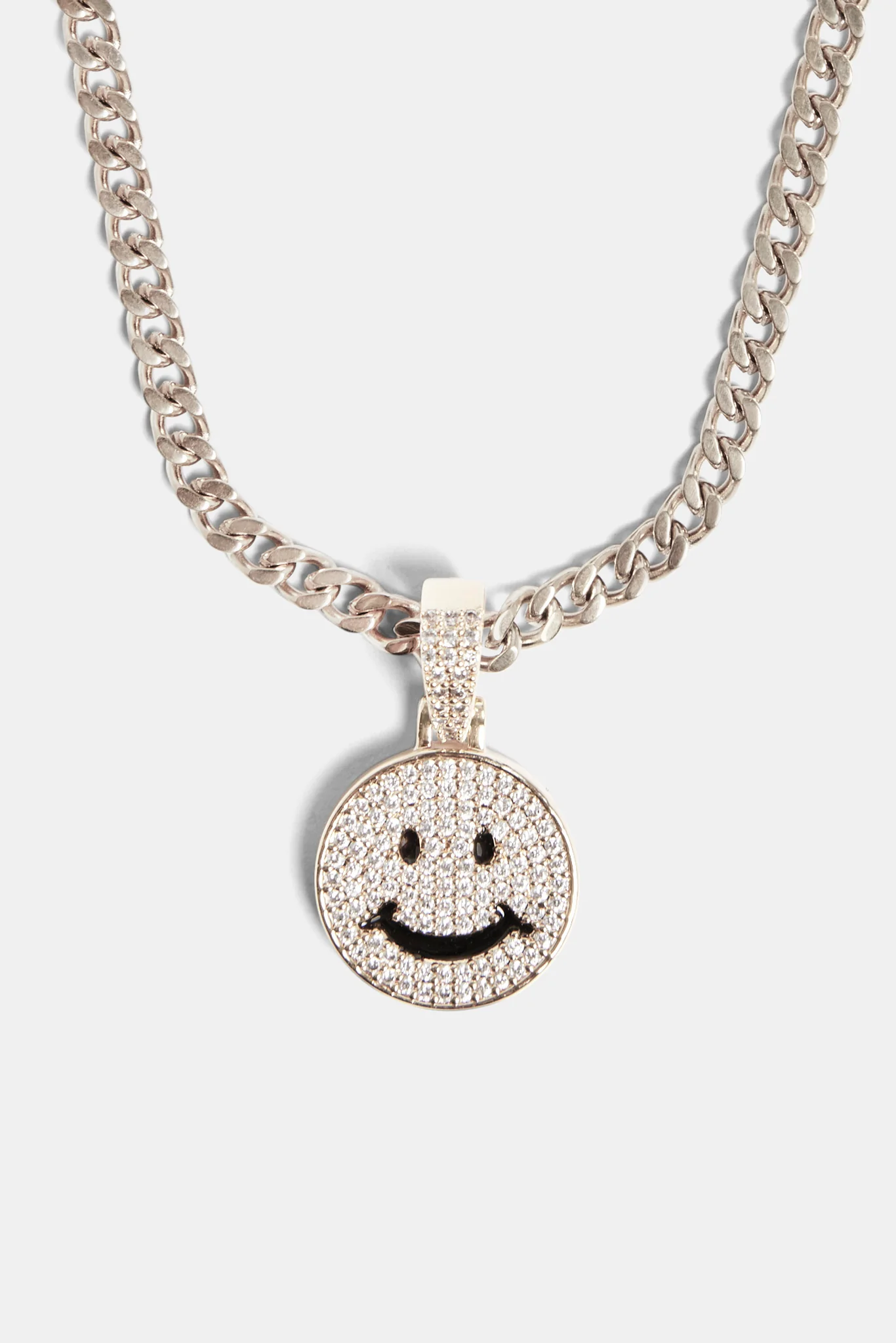Iced CZ Happy Face Pendant - Image 10