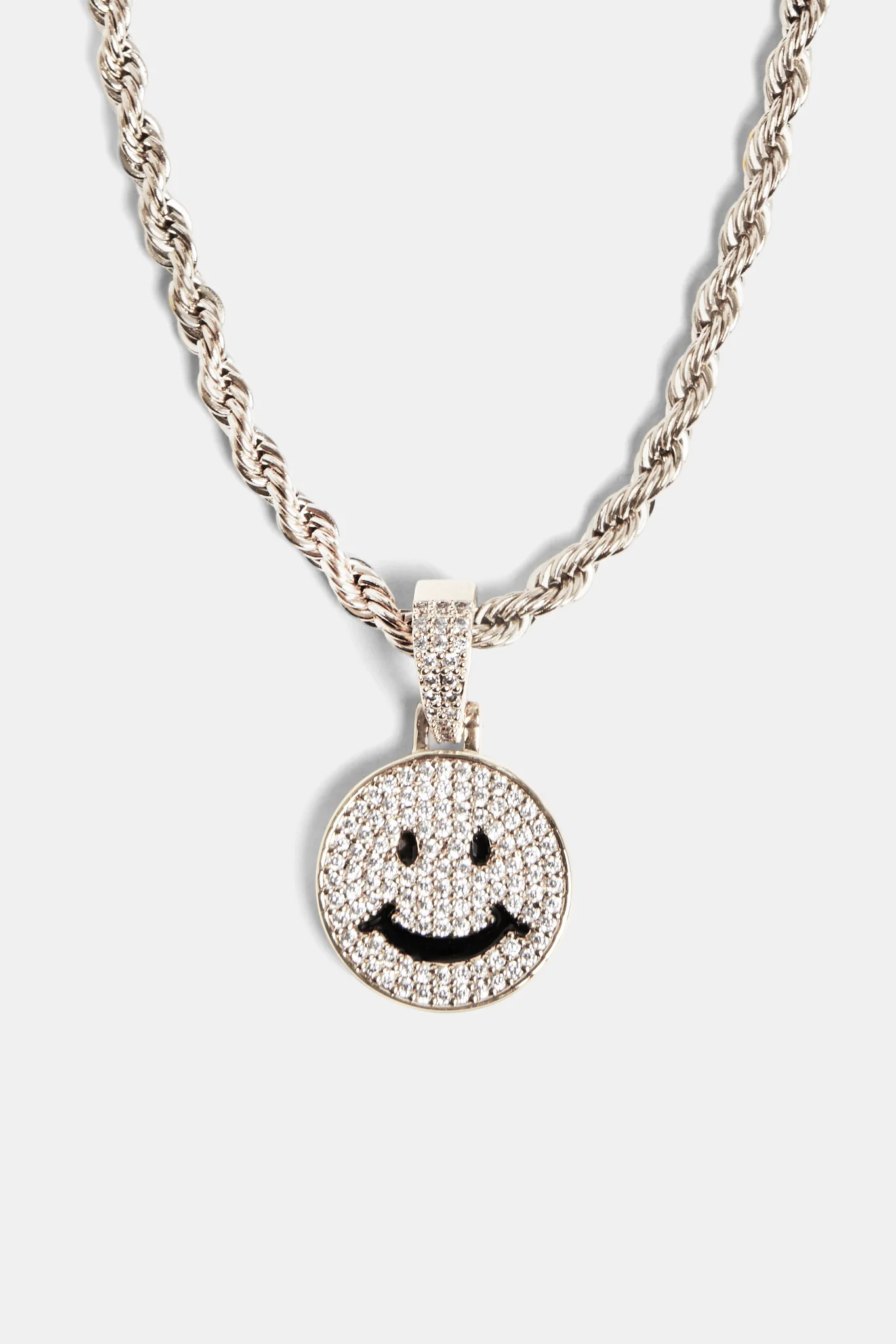 Iced CZ Happy Face Pendant - Image 11