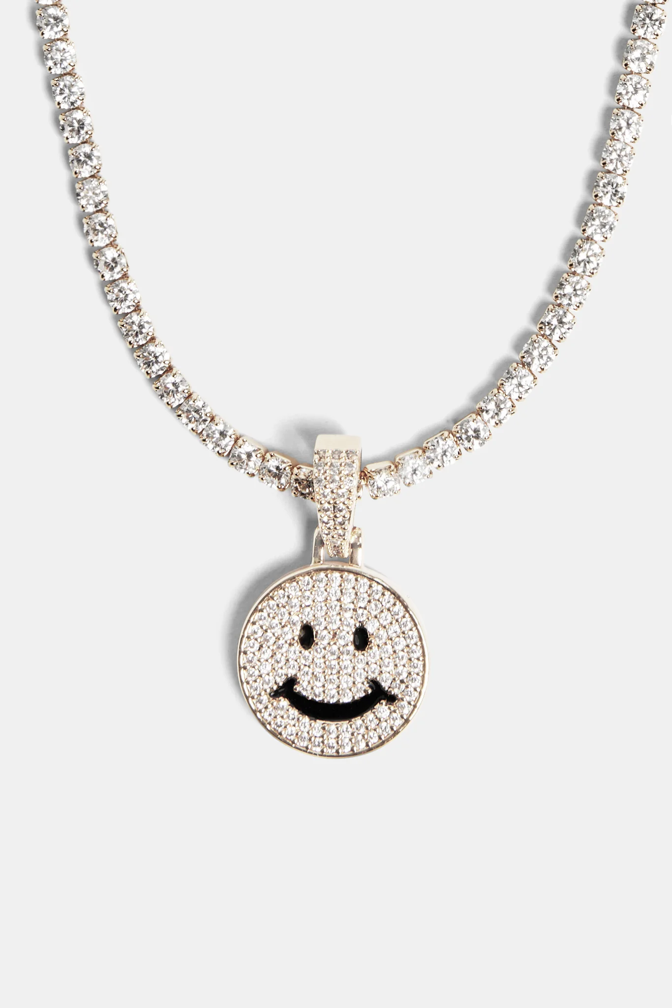 Iced CZ Happy Face Pendant - Image 12