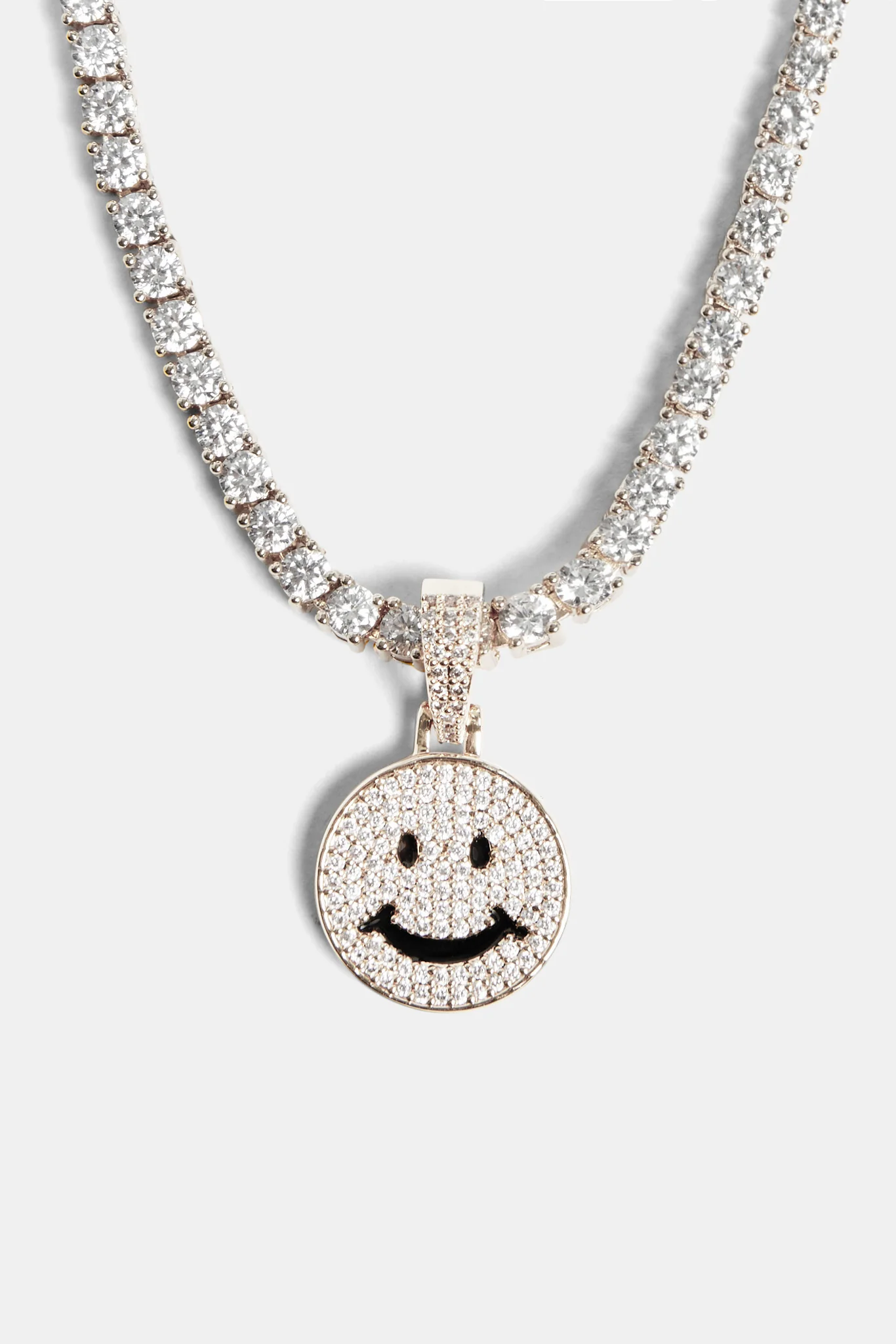 Iced CZ Happy Face Pendant - Image 8