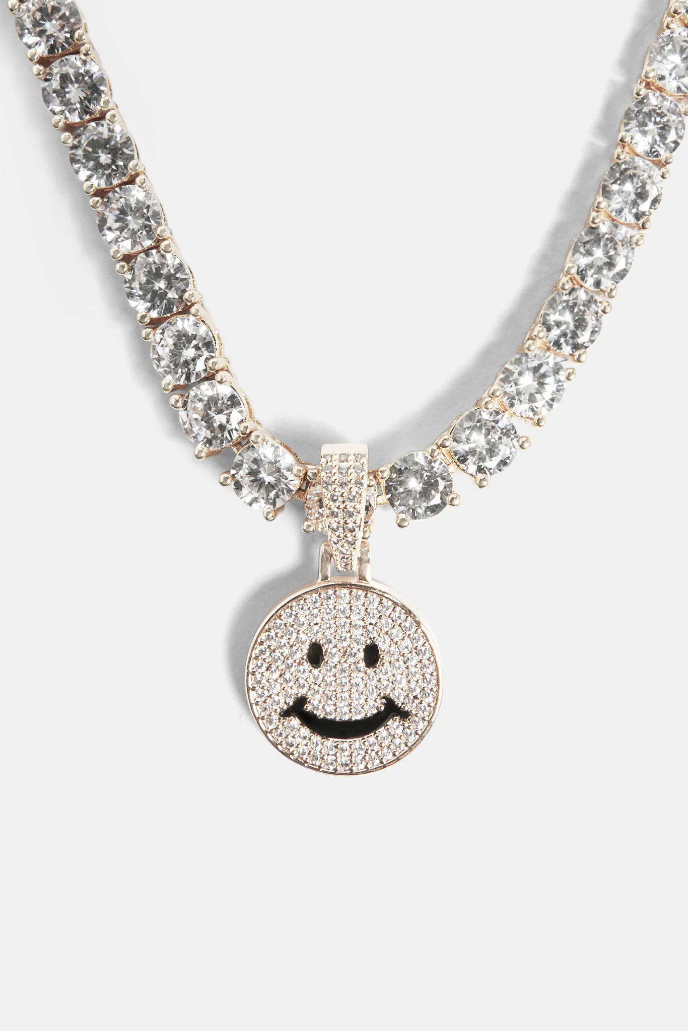Iced CZ Happy Face Pendant - Image 9