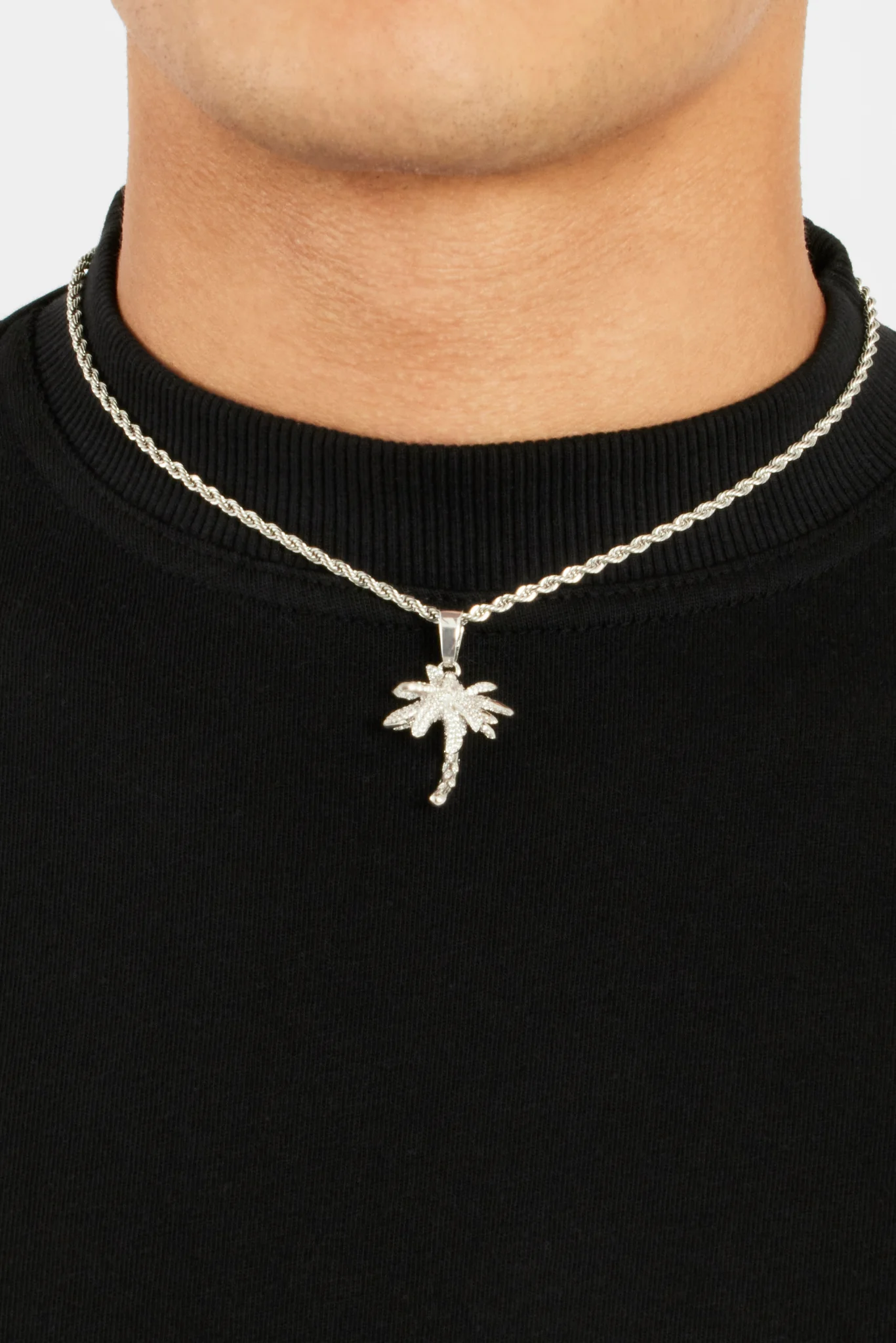 Iced CZ Palm Tree Pendant - Image 11