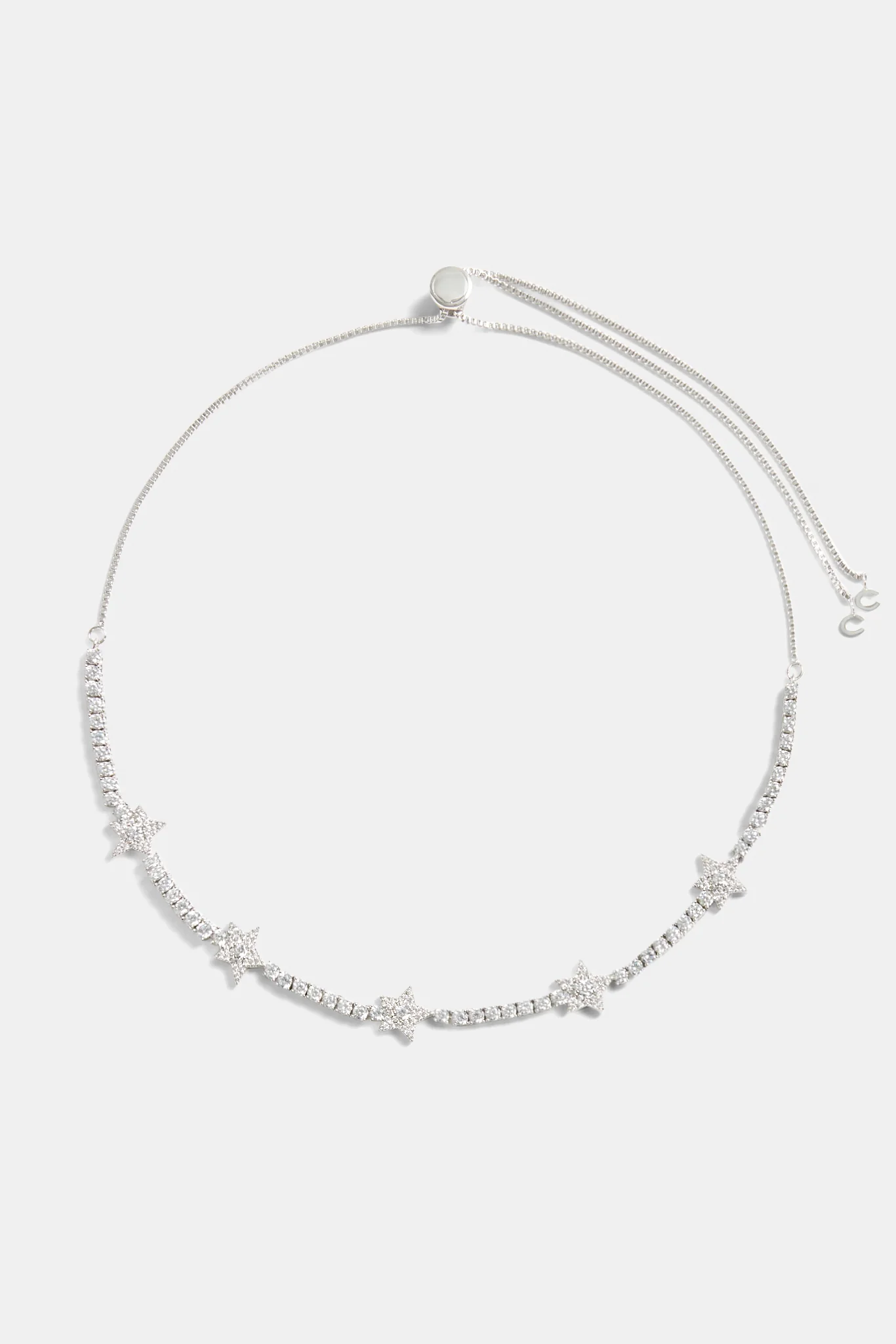 Iced CZ Star Toggle 3mm Tennis Necklace - Image 3