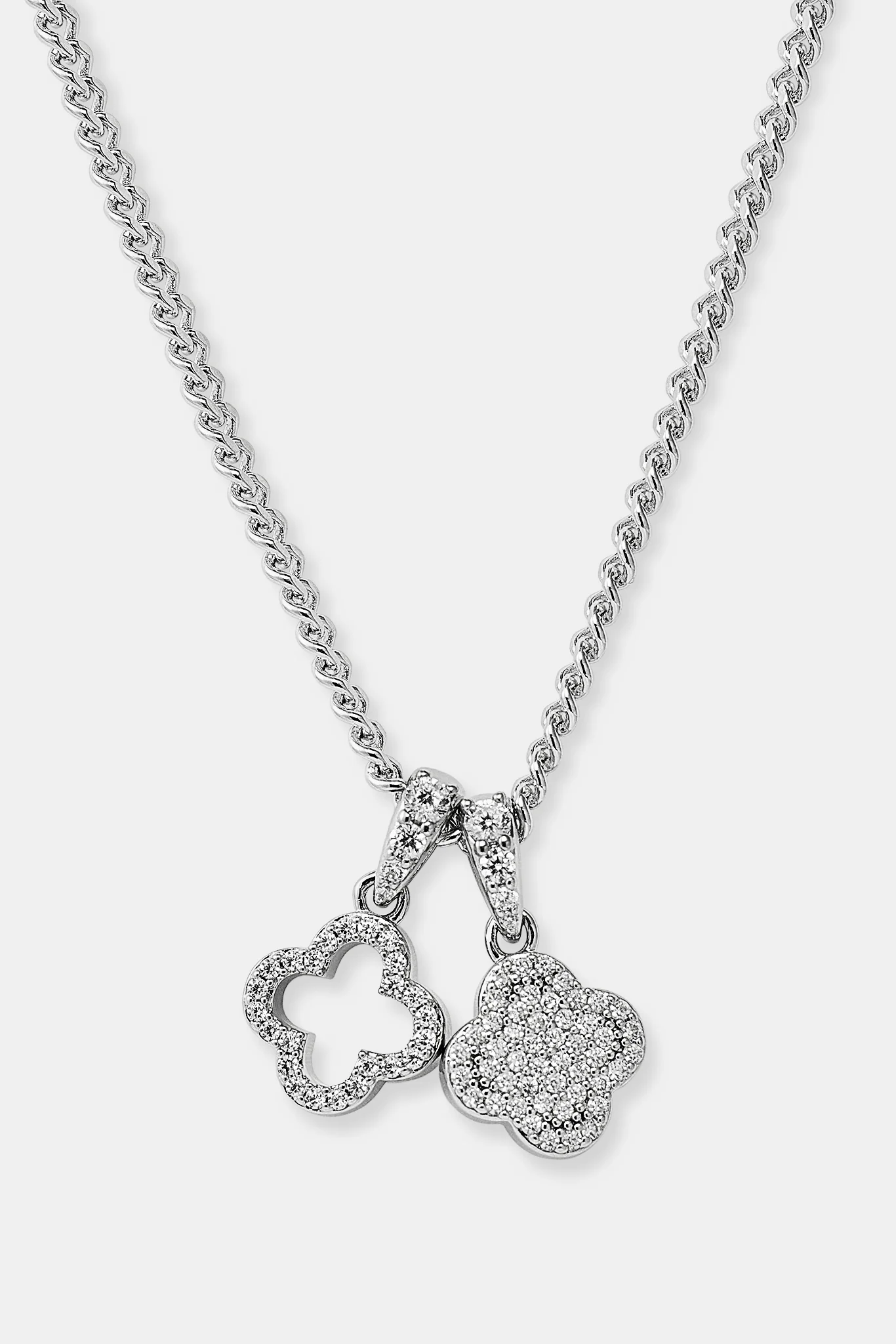 Iced Double Motif Cuban Necklace - 10mm - Image 3
