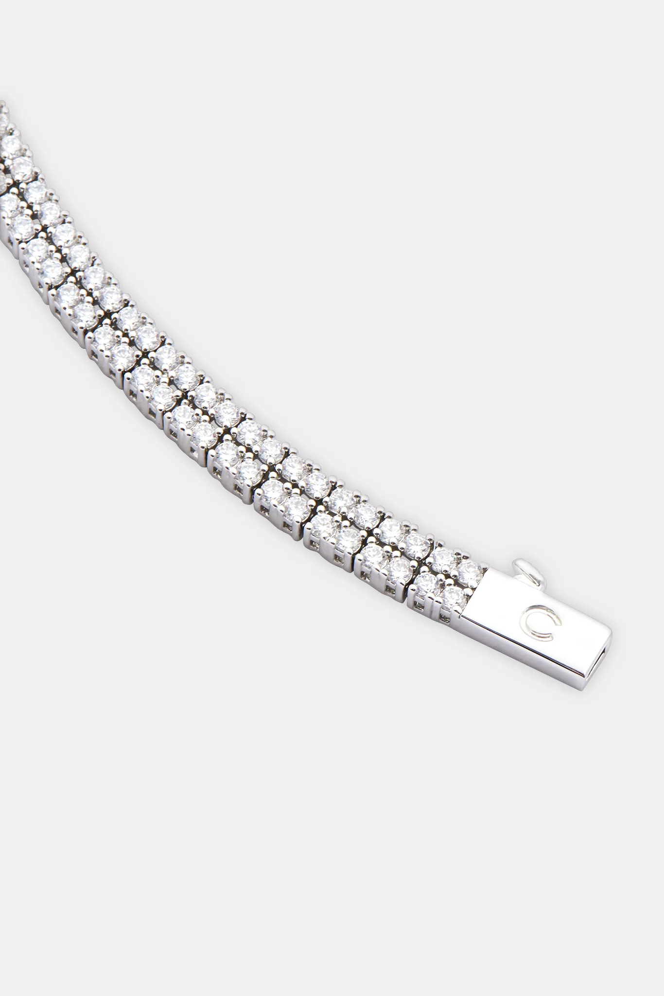 Iced Double Row Tennis Bracelet - Image 2