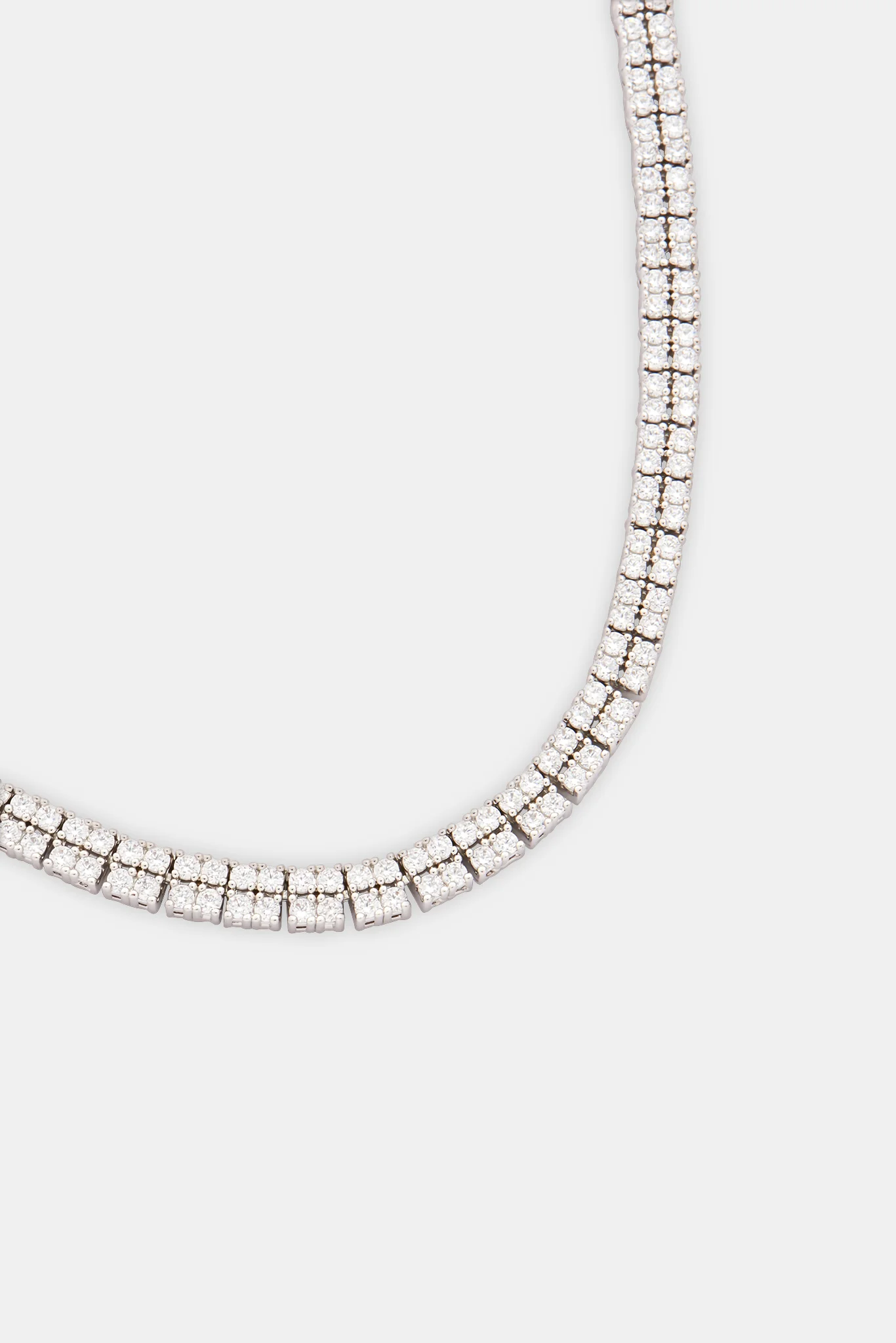 Iced Double Row Tennis Necklace - Image 2