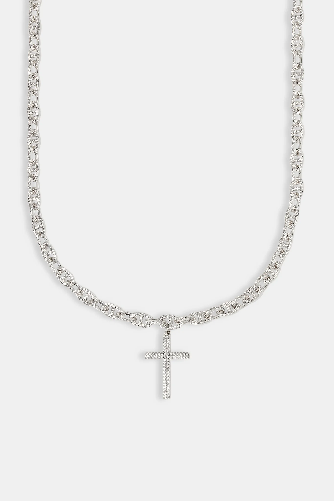 Iced Drop Cross Coffee Bean Chain - 6mm - Image 2