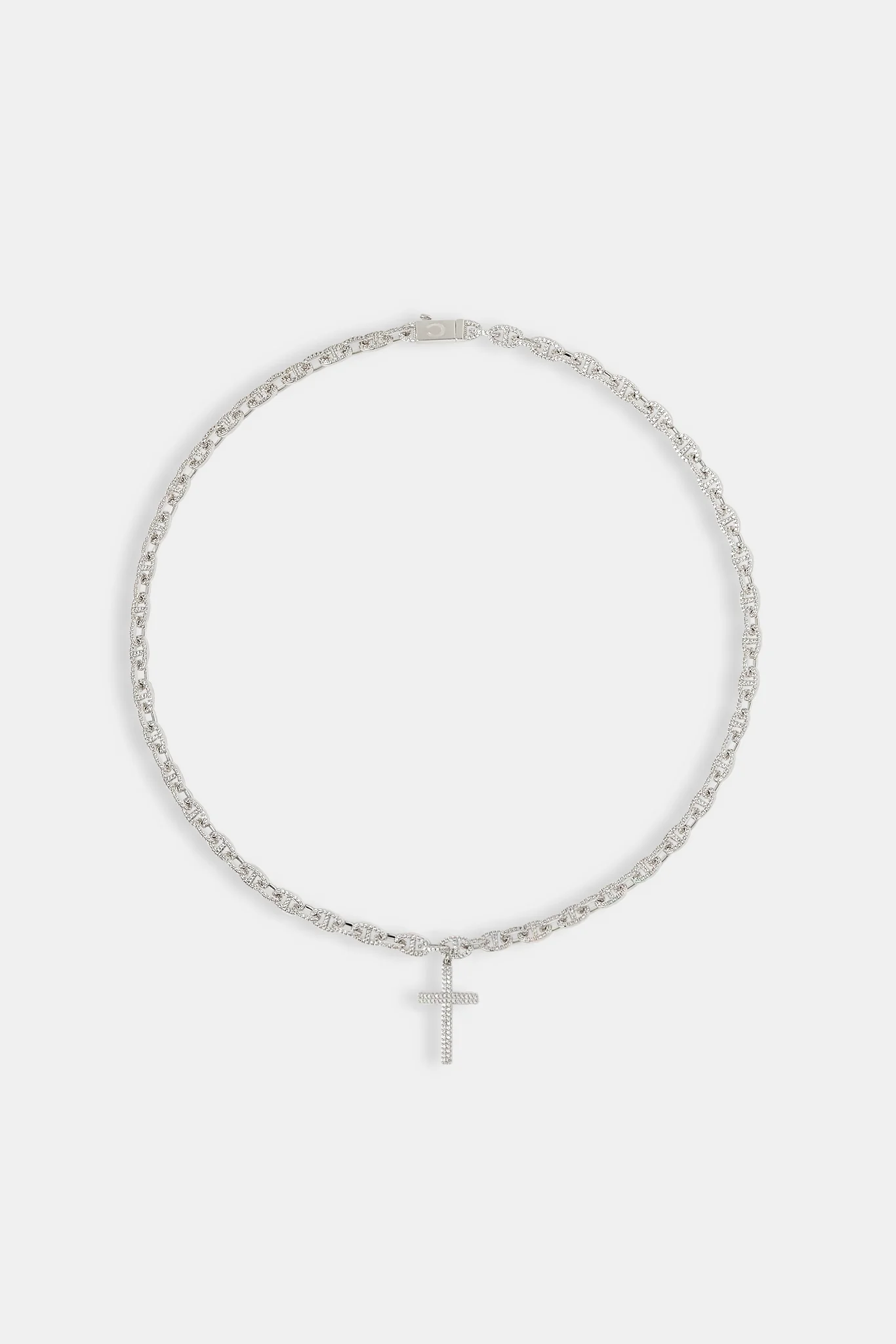 Iced Drop Cross Coffee Bean Chain - 6mm - Image 4