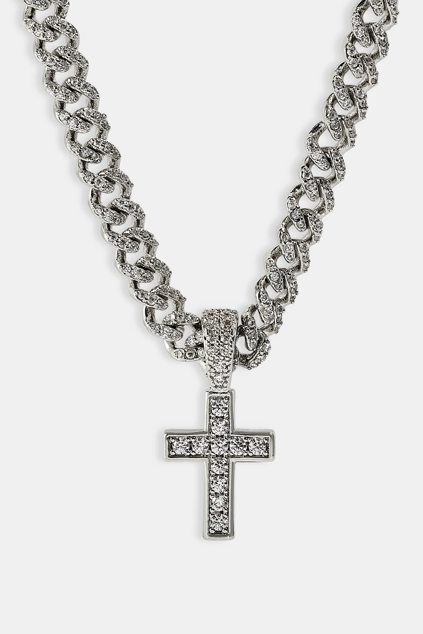 Iced Drop Cross Iced Cuban Chain - 5mm - Image 3