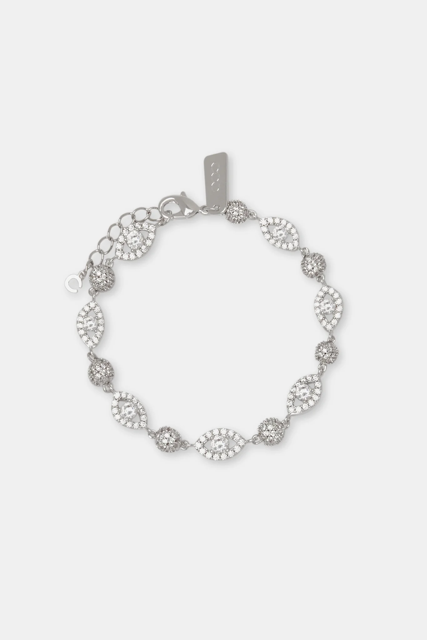 Iced Evil Eye Bracelet - 8mm - Image 2