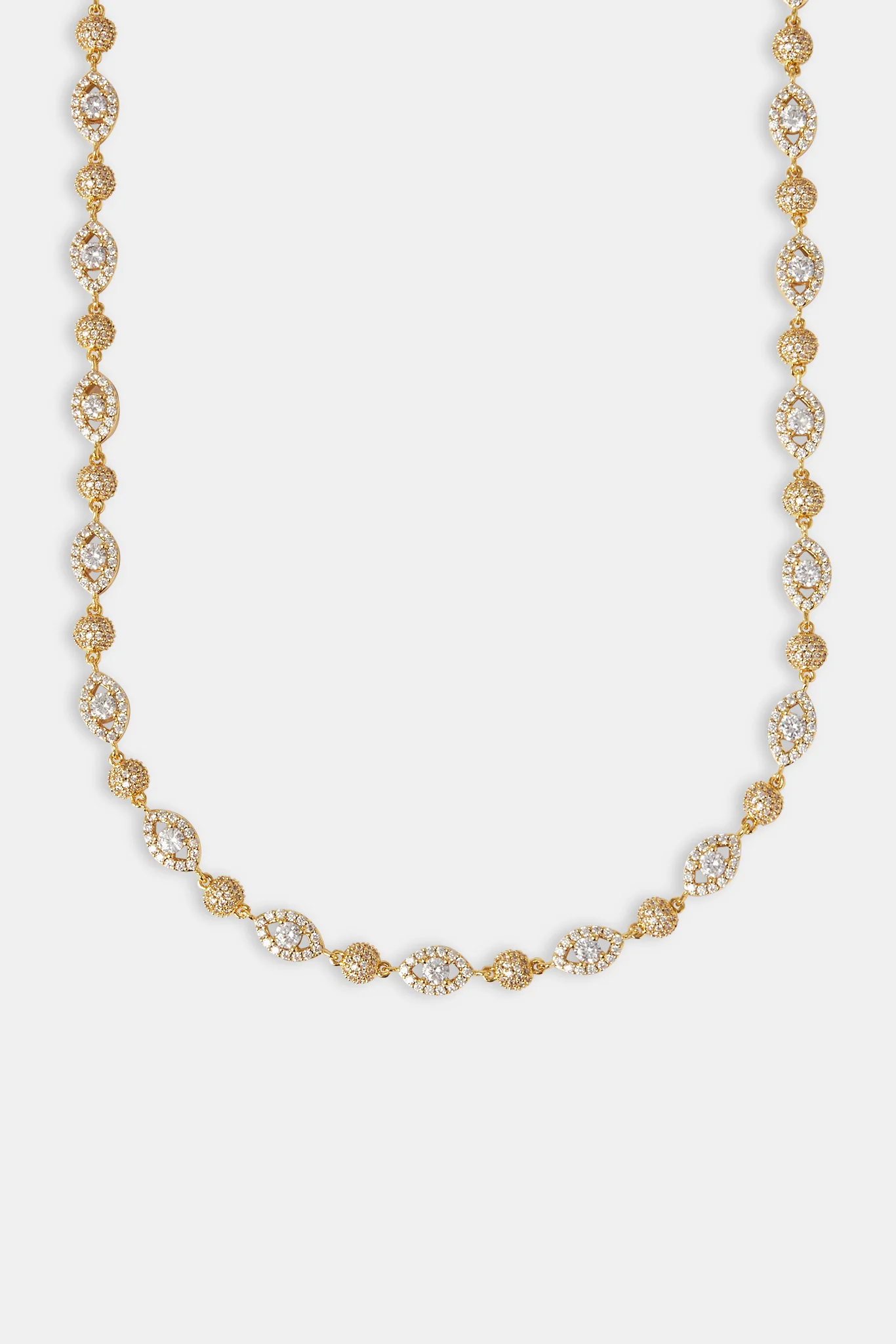 Iced Evil Eye Chain - 8mm - Gold - Image 2