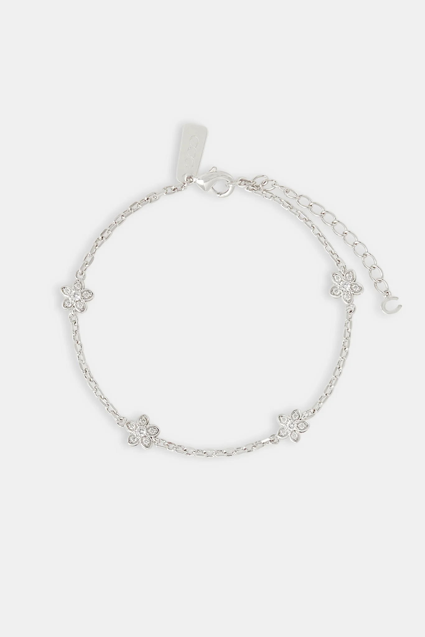 Iced Flower Rolo Anklet - 8mm - Image 2