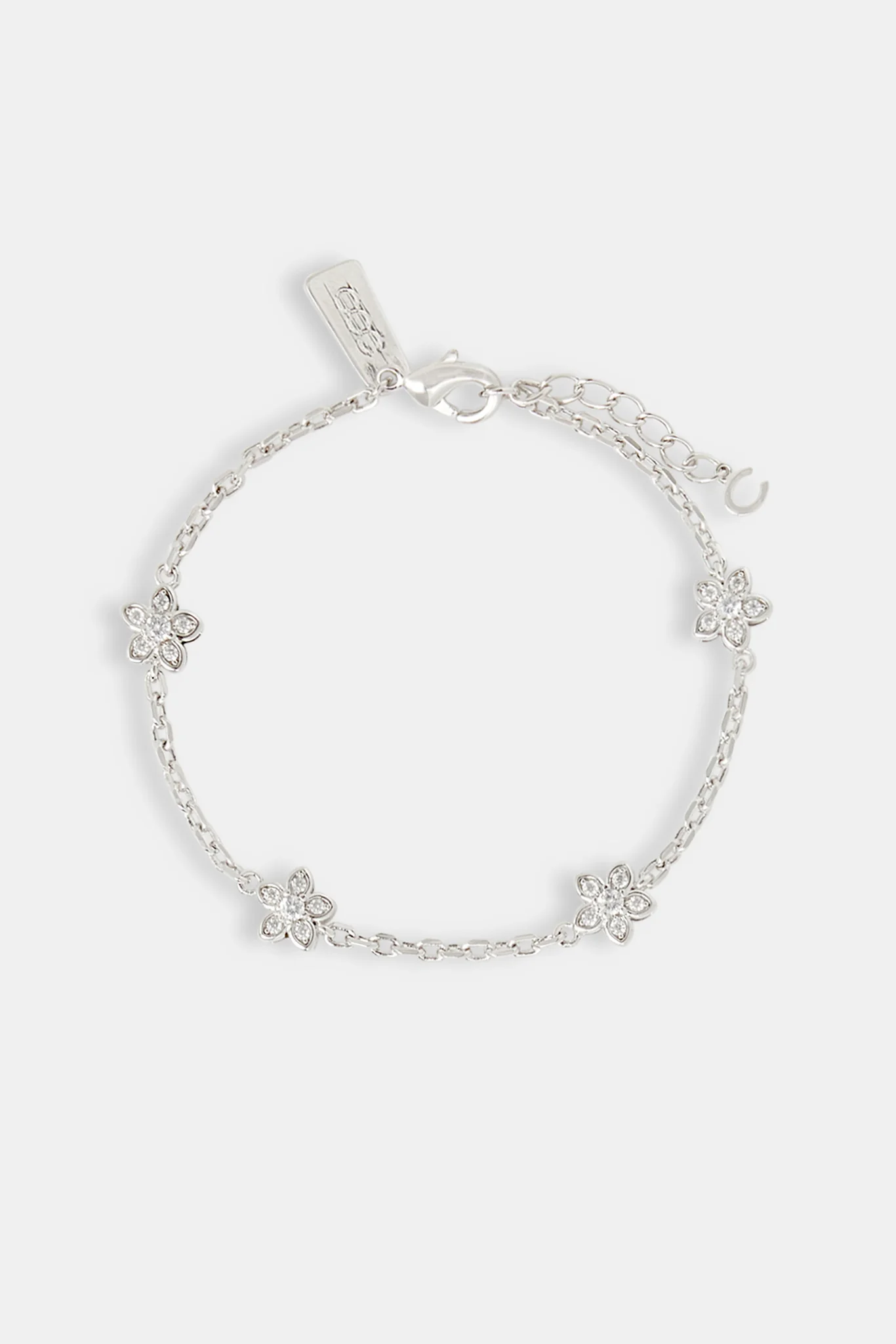 Iced Flower Rolo Bracelet - 8mm - Image 2