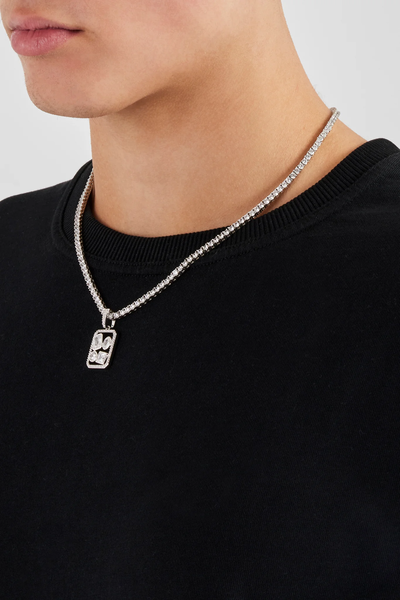 Iced Gemstone Pendant - 20mm - Image 5