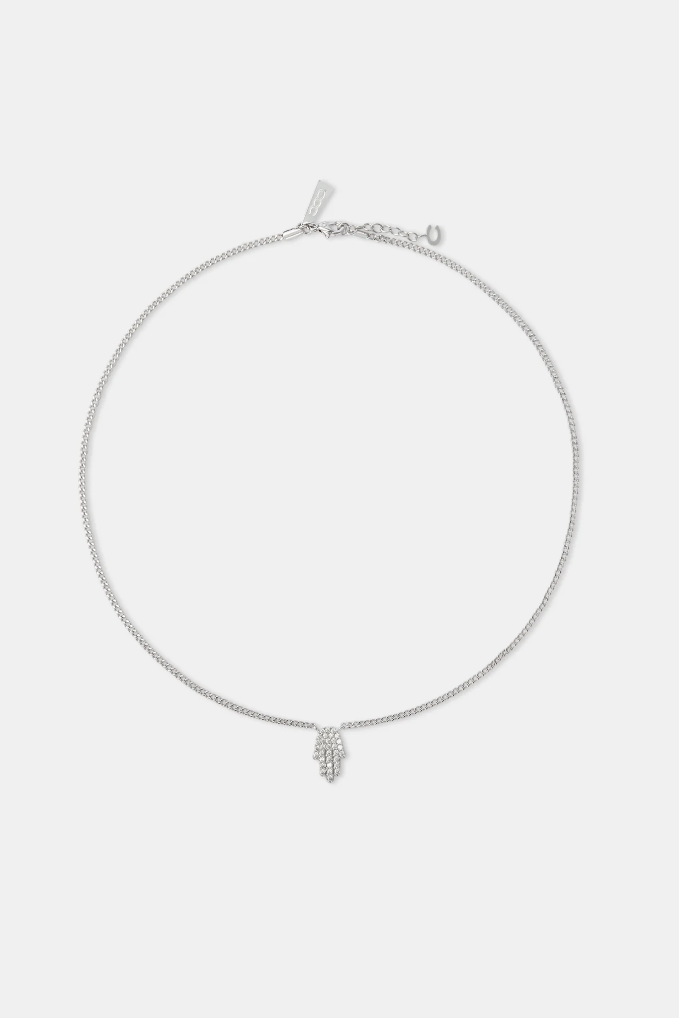 Iced Hamsa Hand Necklace - Image 4