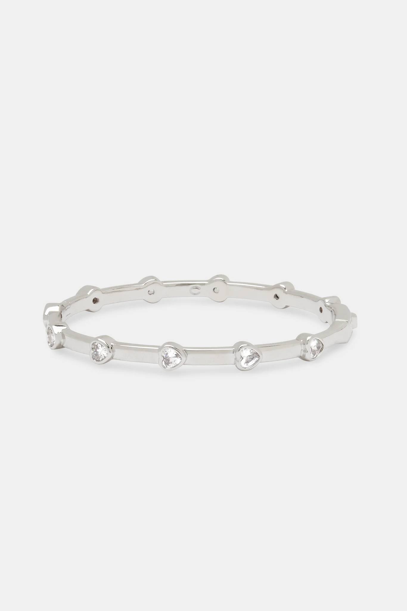 Iced Heart Gemstone Bangle - 5mm - Image 2